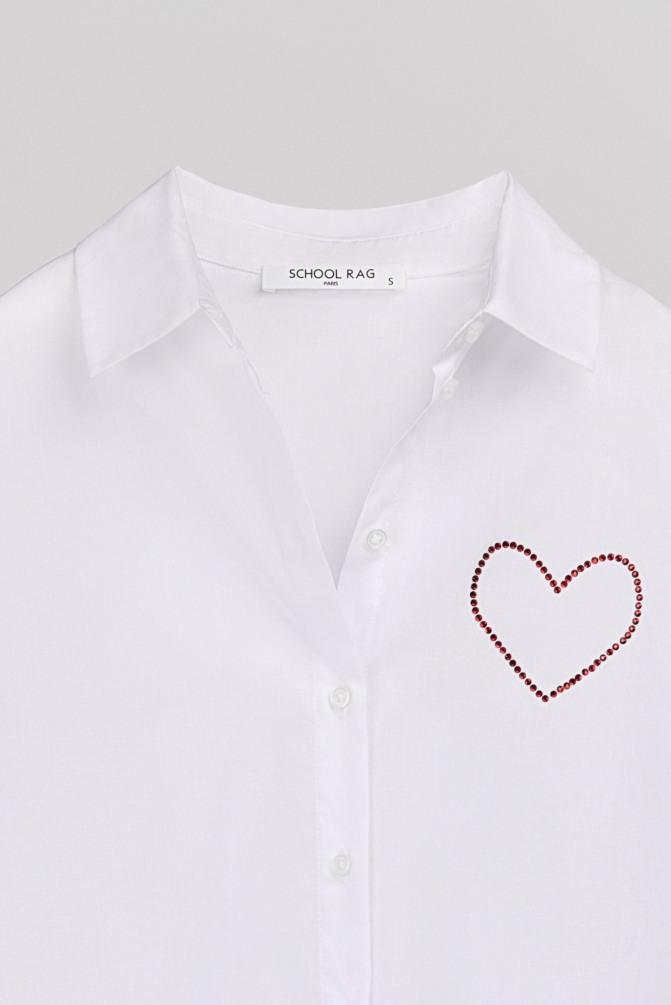 Chemise avec coeur en strass COURTNEY HEART - School Rag