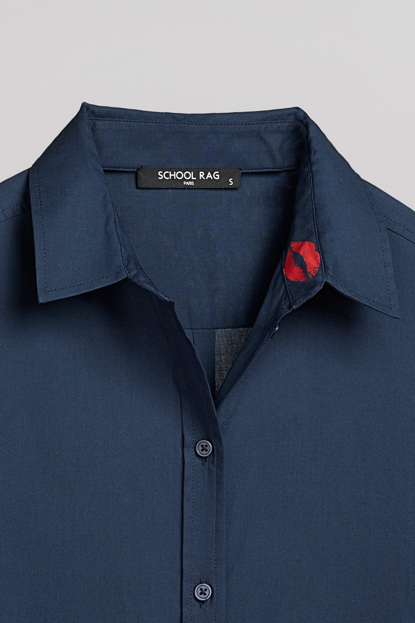Chemise CHERIE LIPSTICK NAVY - School Rag