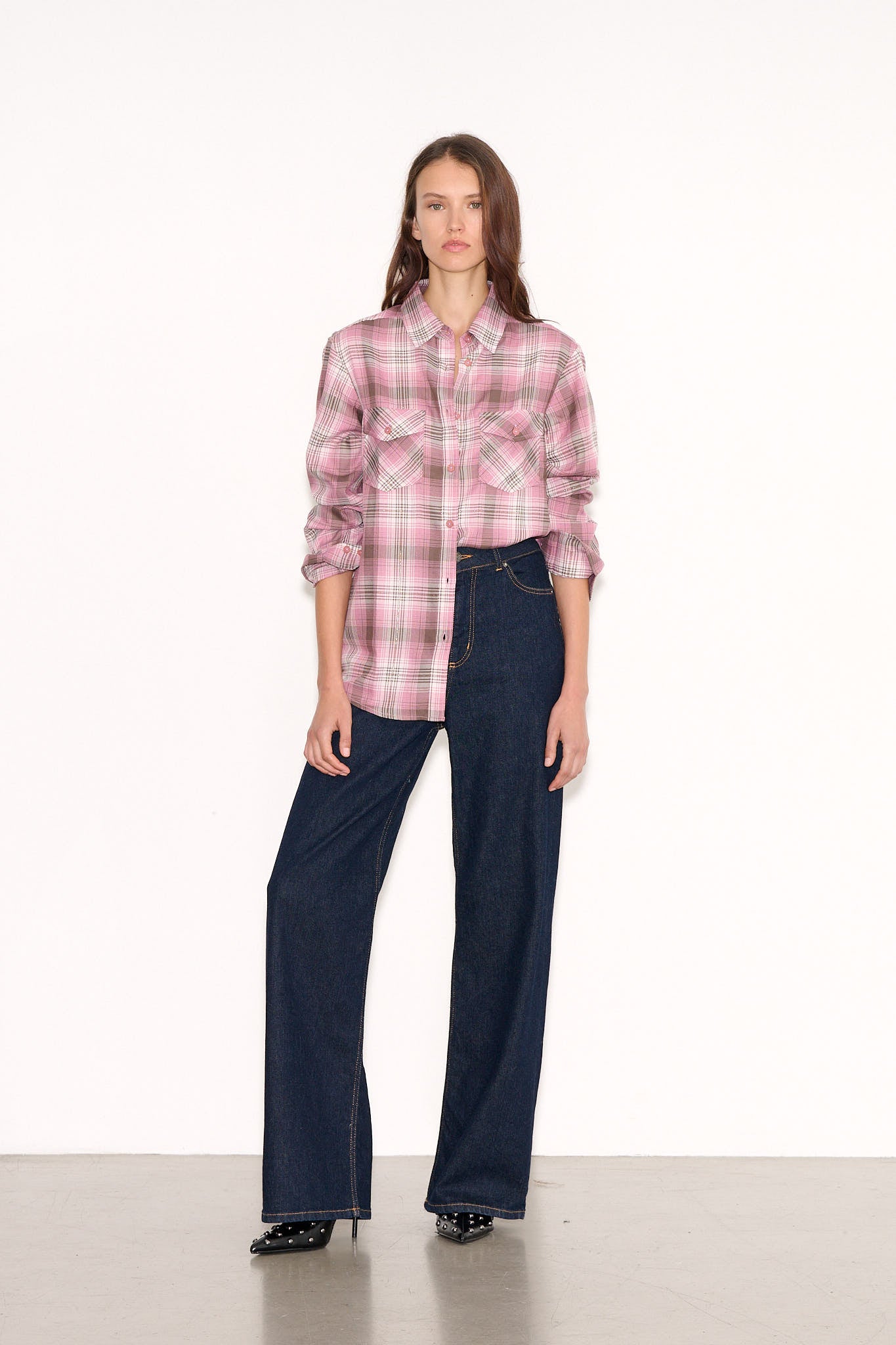 Chemise COUNTRY LUREX C VIEUX ROSE - School Rag