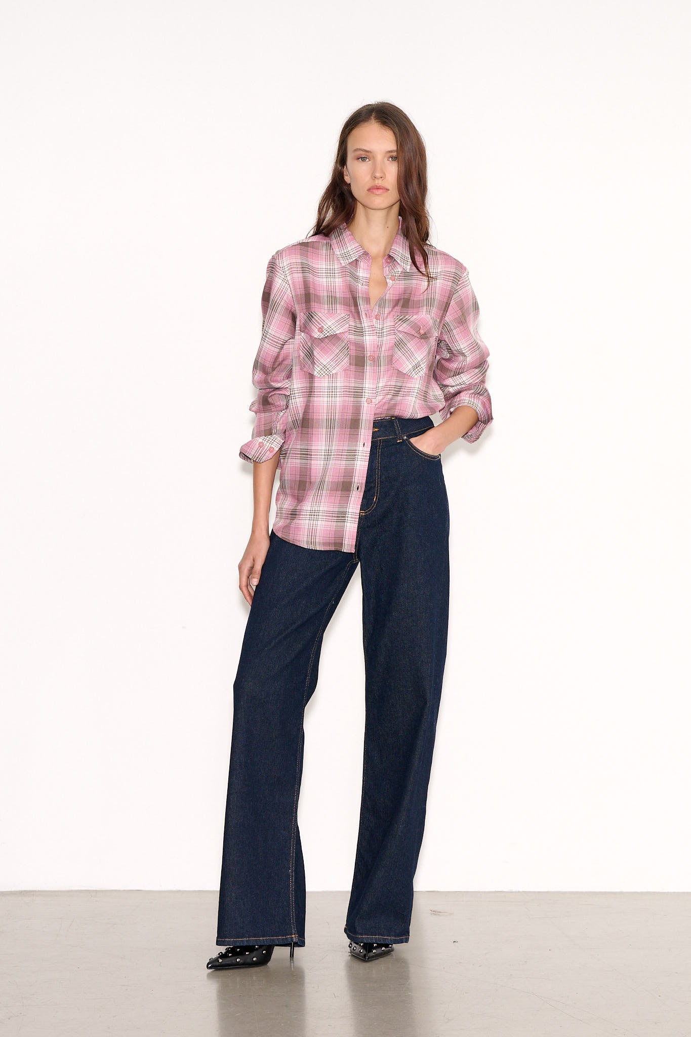 Chemise COUNTRY LUREX C VIEUX ROSE - School Rag