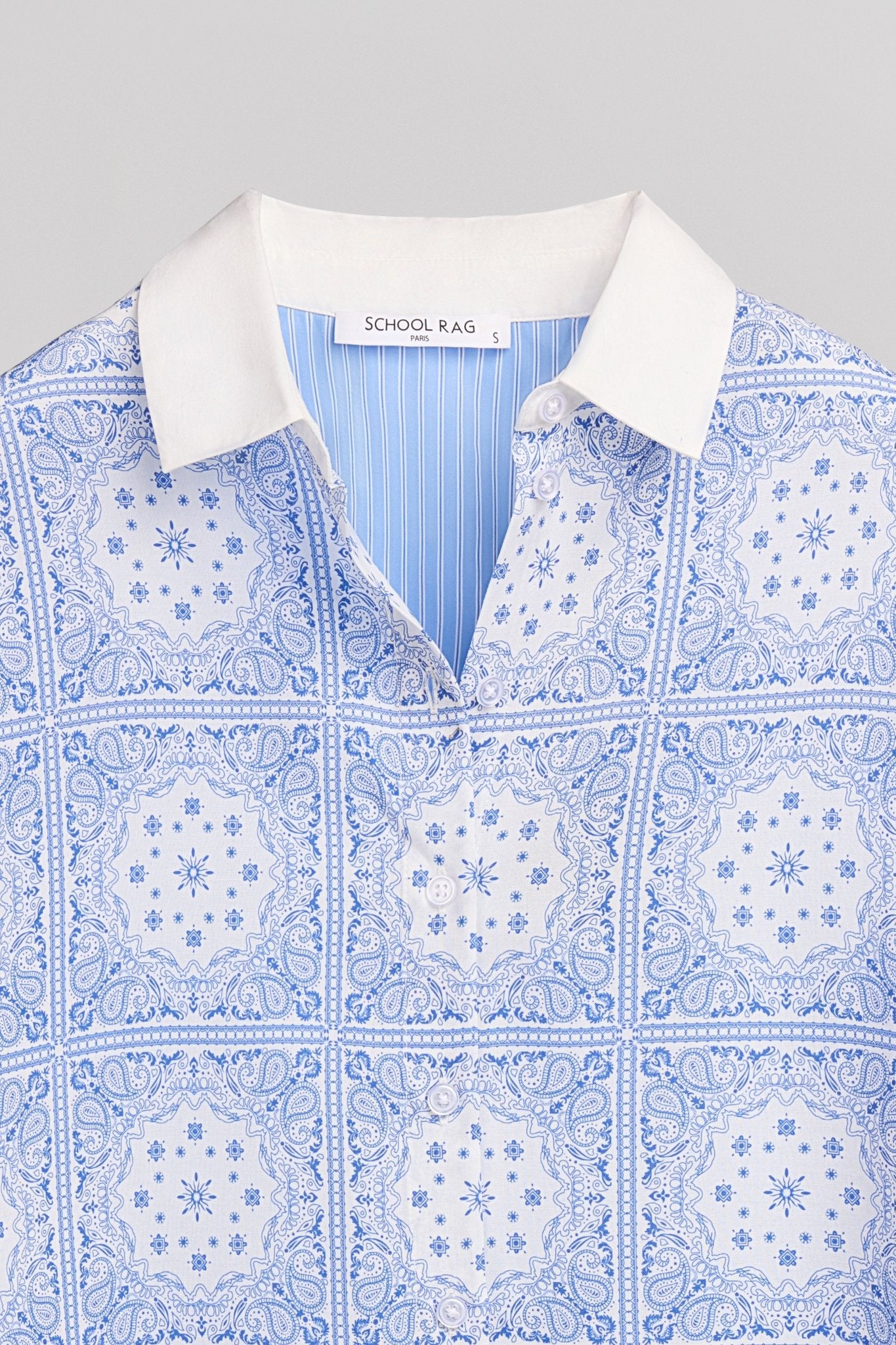 Chemise COURTNEY MIX BLEU PASTEL - School Rag