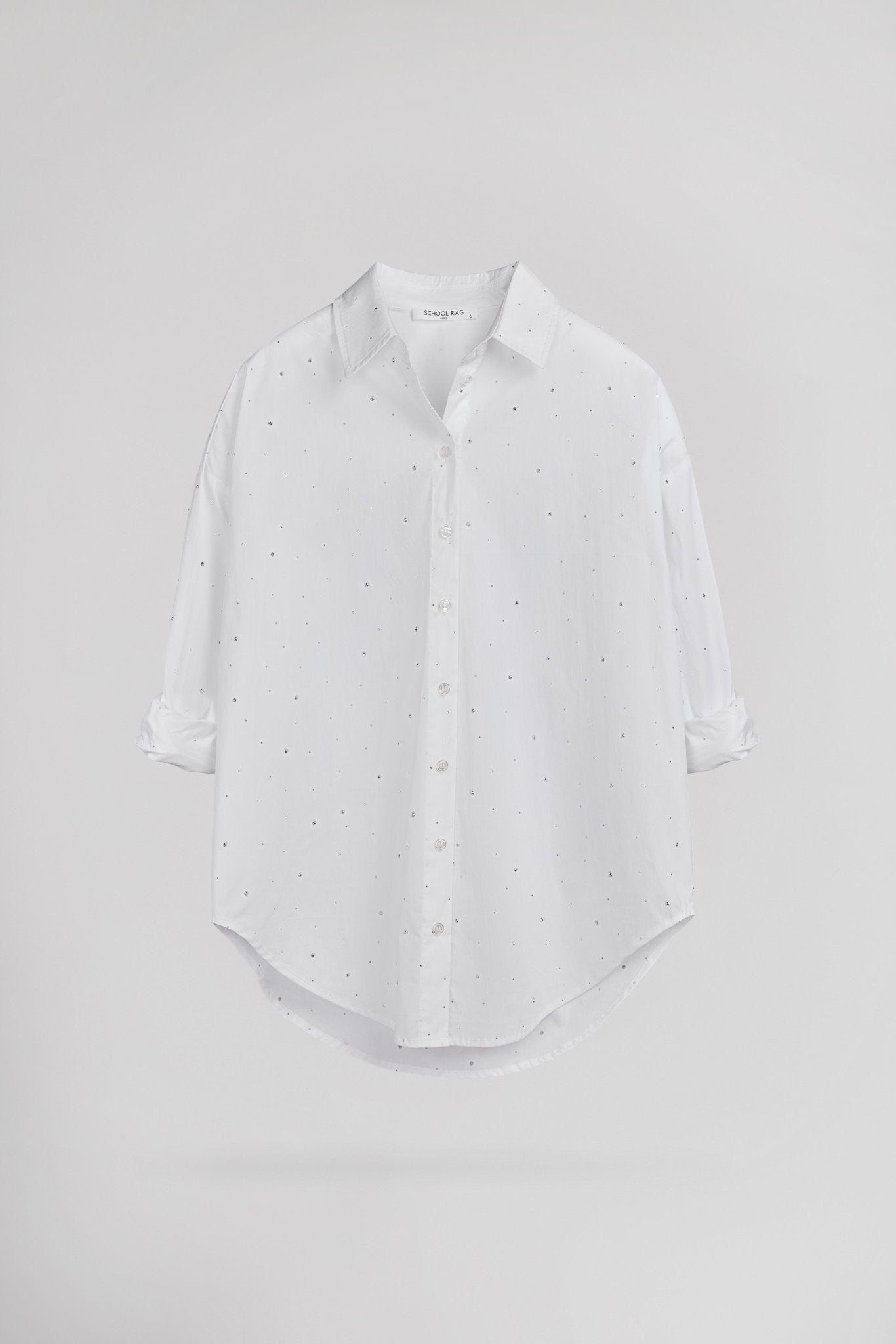 Chemise COURTNEY STRASS BLANC - School Rag