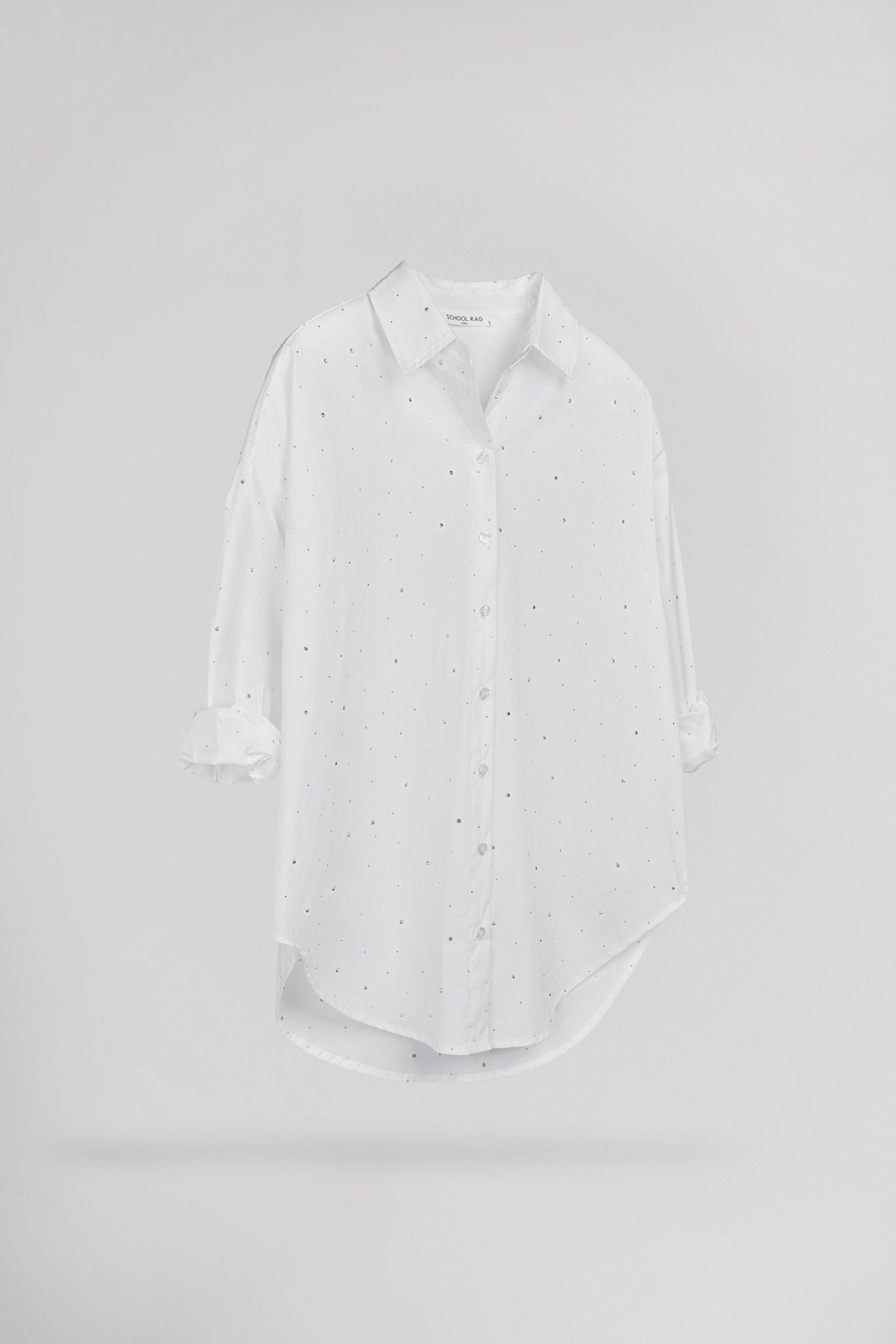 Chemise COURTNEY STRASS BLANC - School Rag