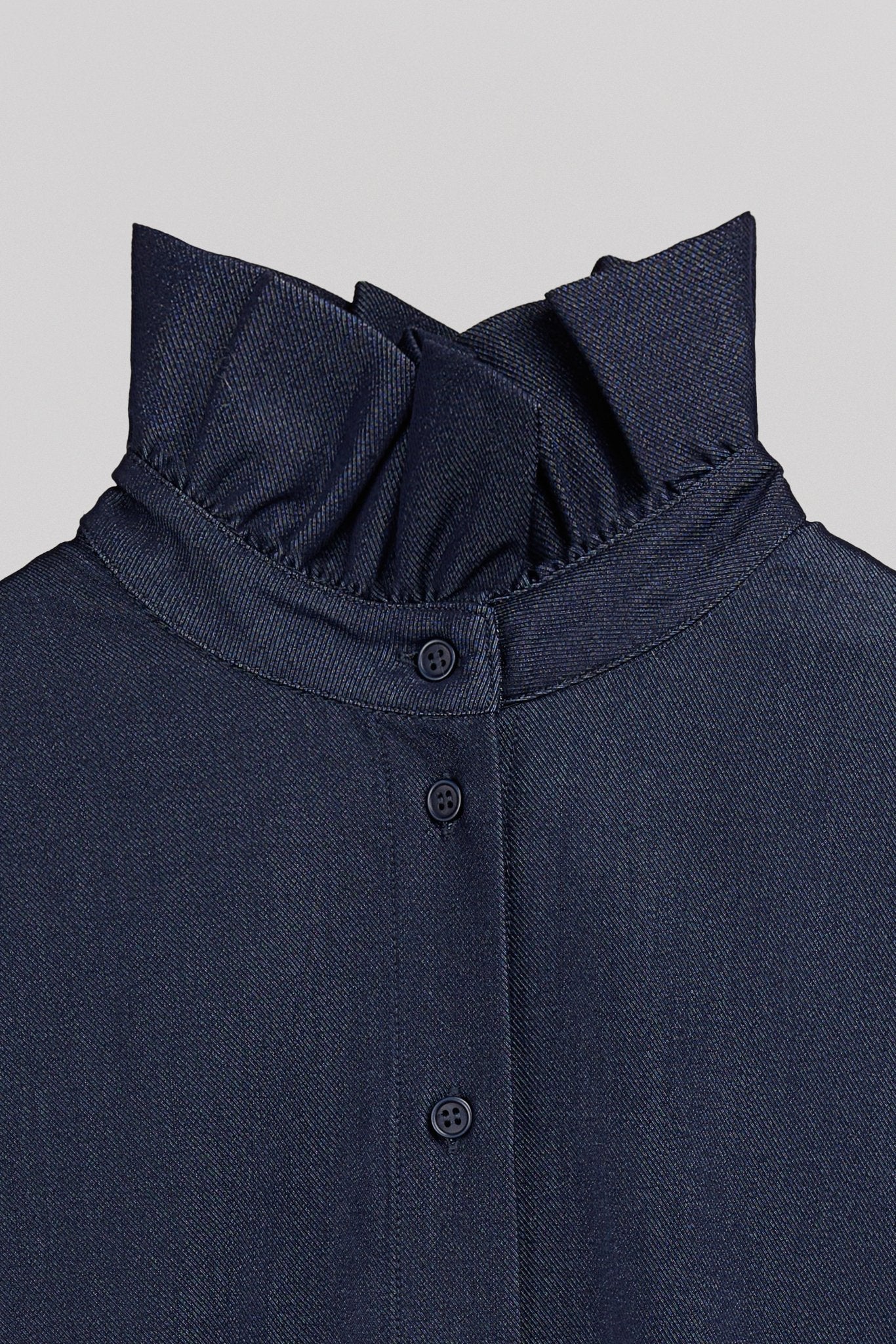 Chemise effet denim et col à volant FREE FRILL - School Rag