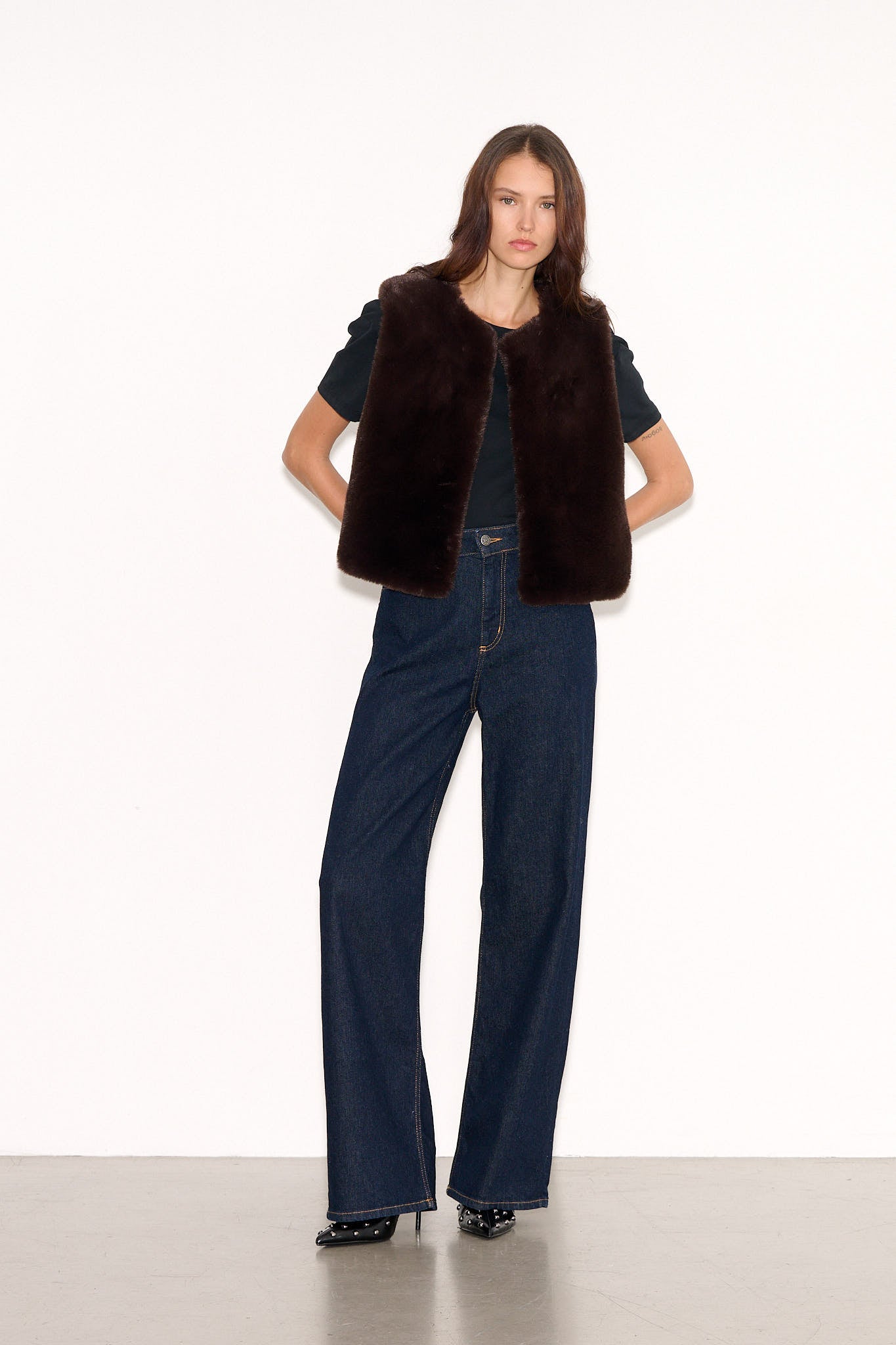 Gilet droit G - TRISTEE FUR CHOCO - School Rag