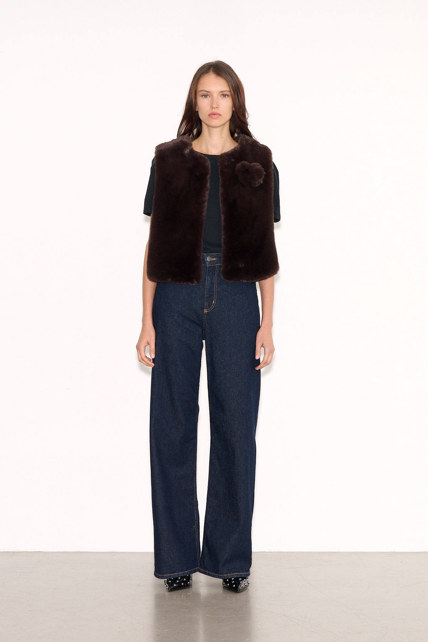 Gilet droit G - TRISTEE FUR CHOCO - School Rag
