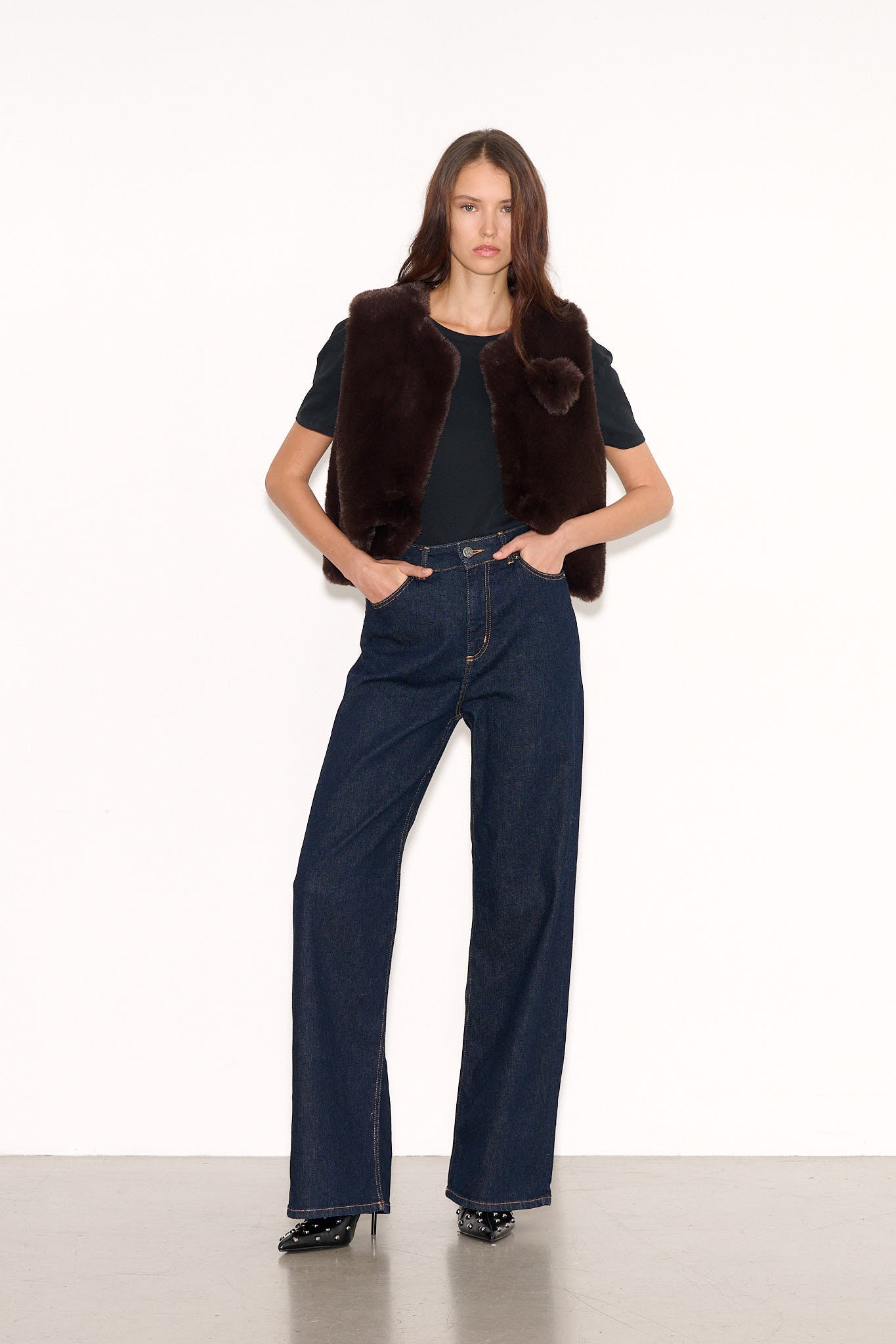 Gilet droit G - TRISTEE FUR CHOCO - School Rag
