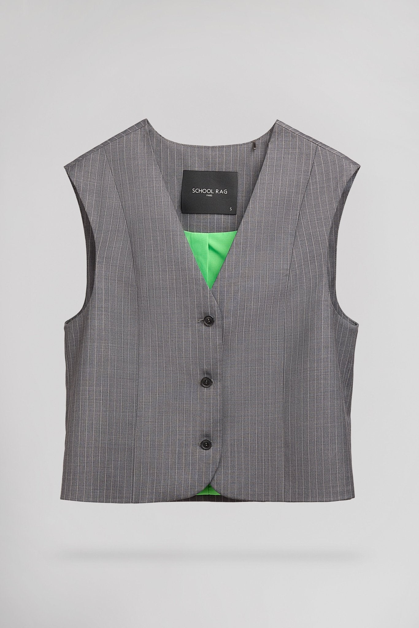 Gilet GUSTO CAPONE GREY STRIPES - School Rag