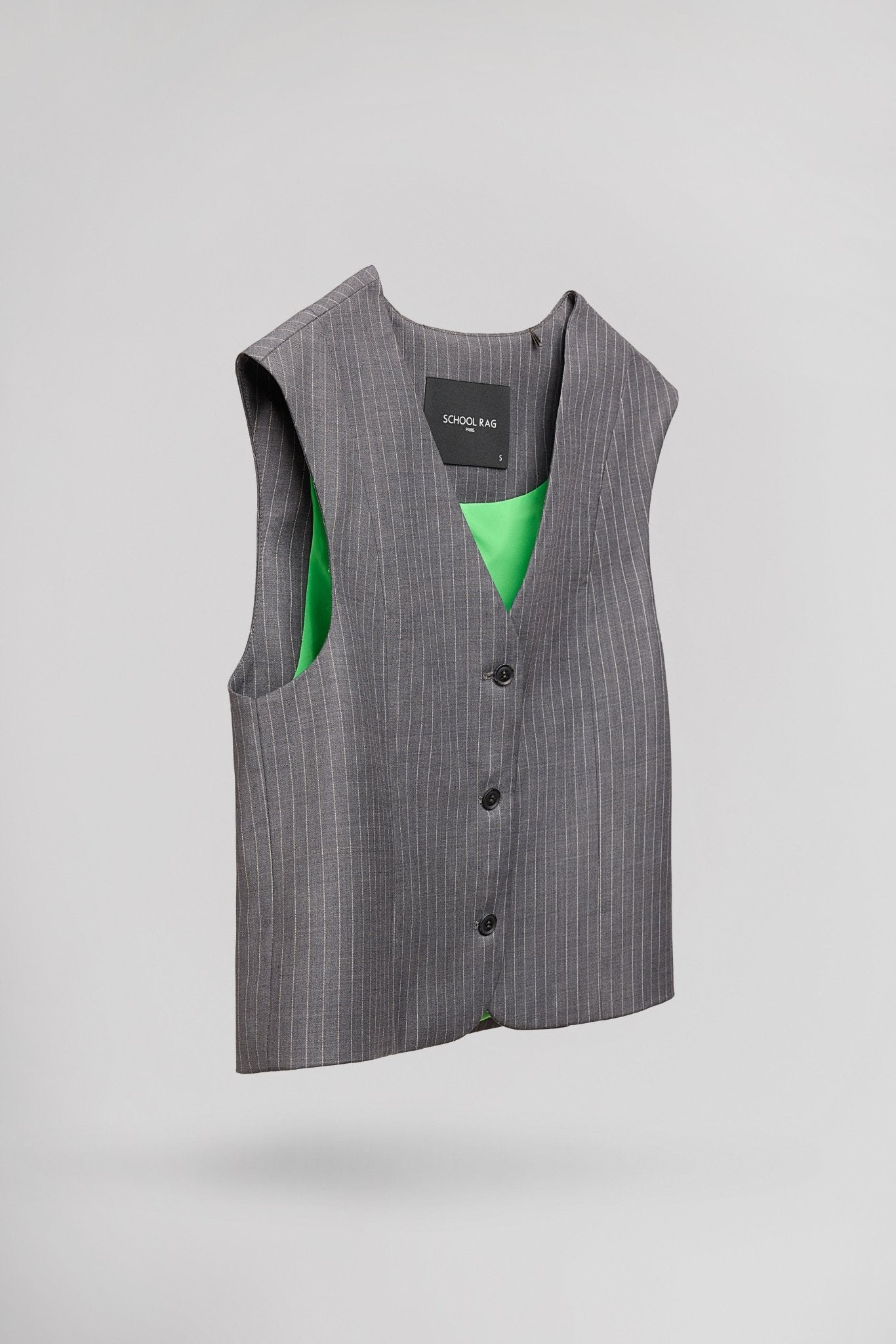Gilet GUSTO CAPONE GREY STRIPES - School Rag