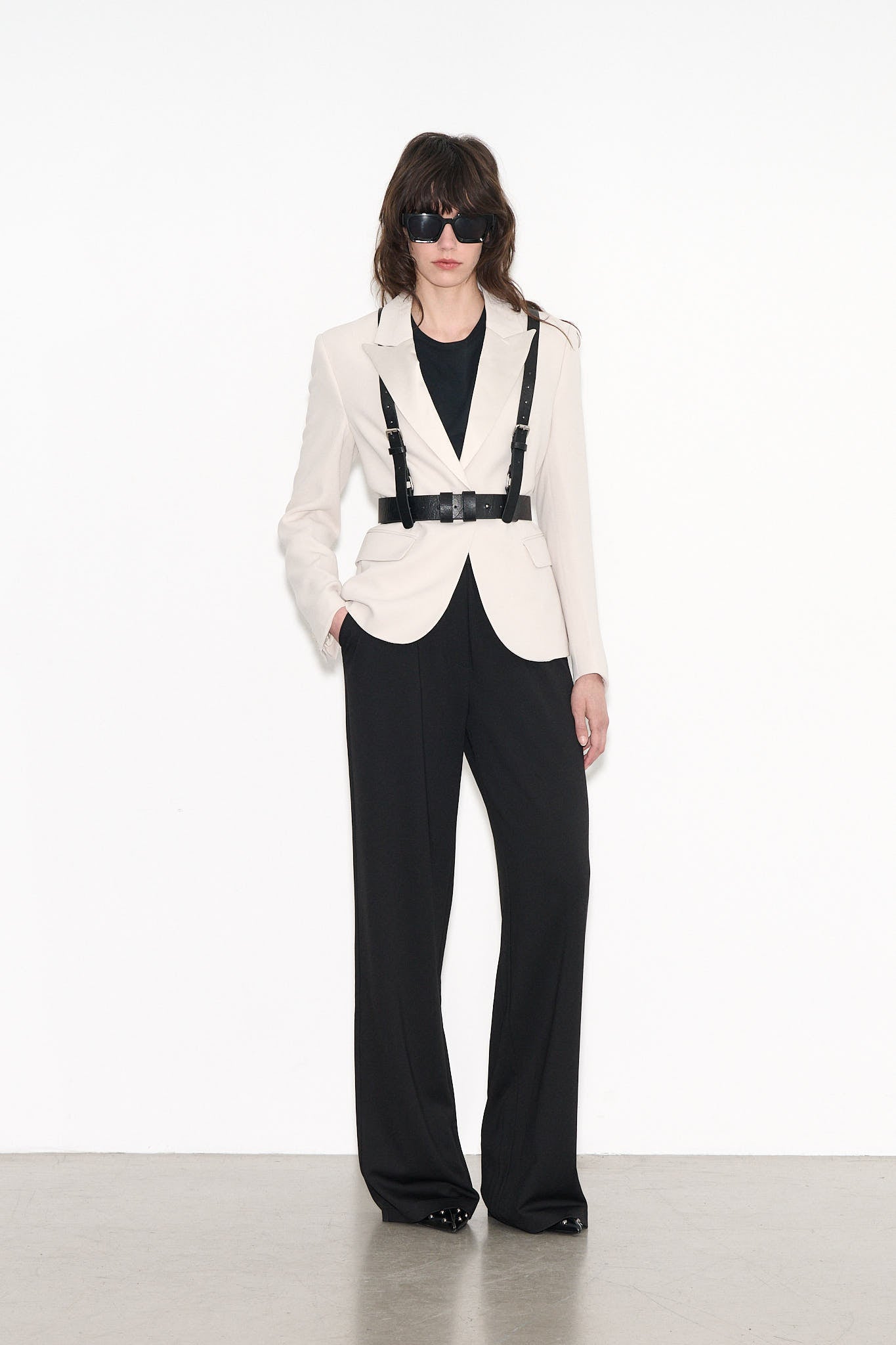 Harnais en cuir synthétique BELT BONNIE NOIR - School Rag