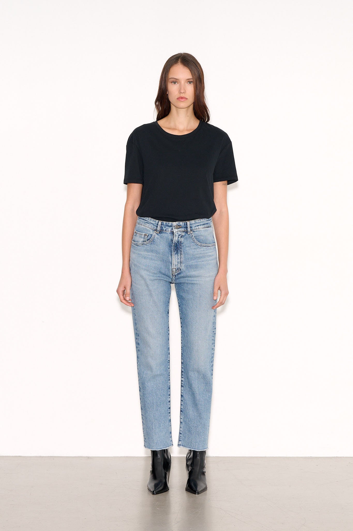 Jean PTL - BEMAN CROP HIGH BLUE VINTAGE/INDIGO - School Rag