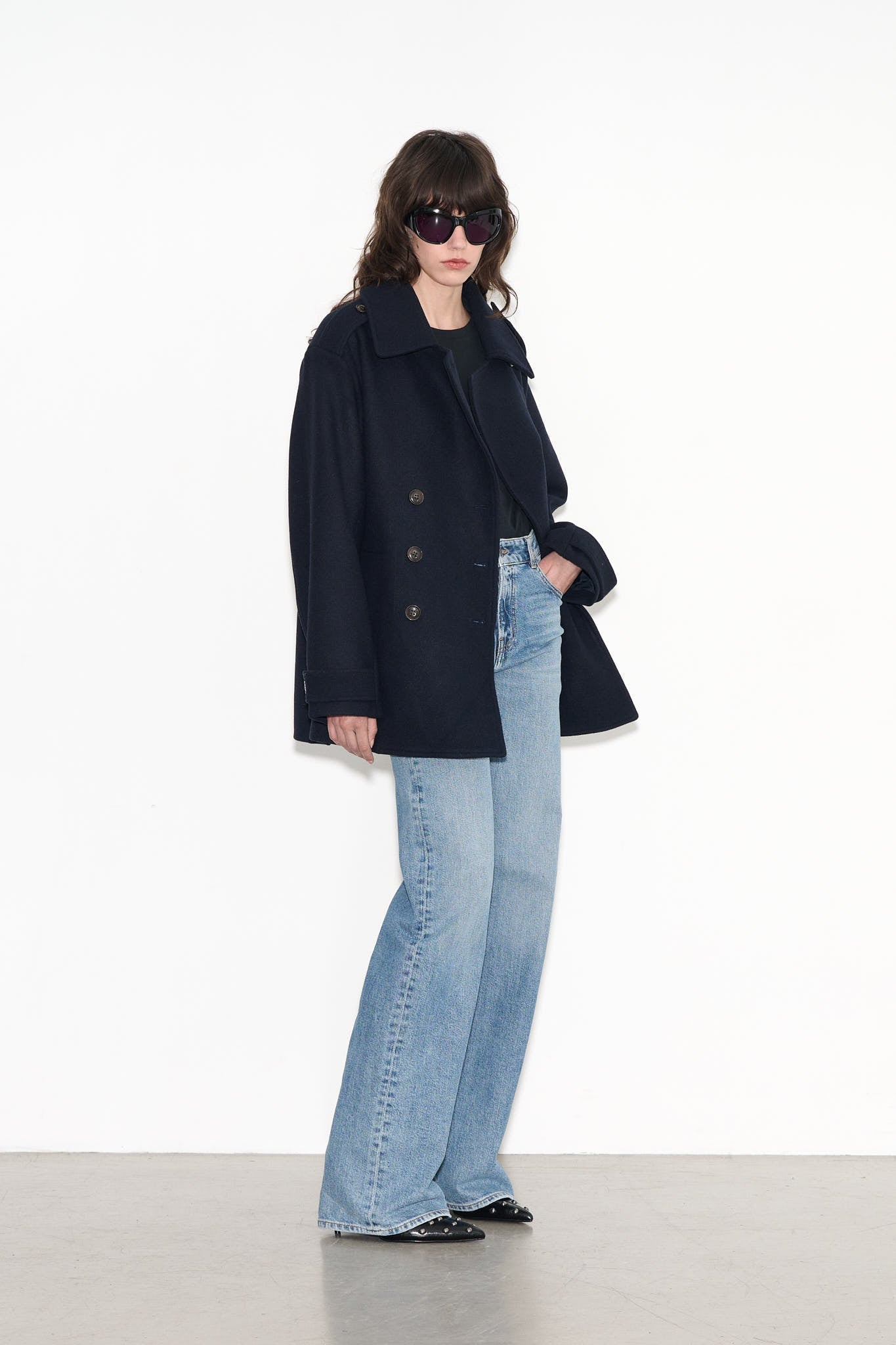 Manteau ample MARIA DARK NAVY - School Rag
