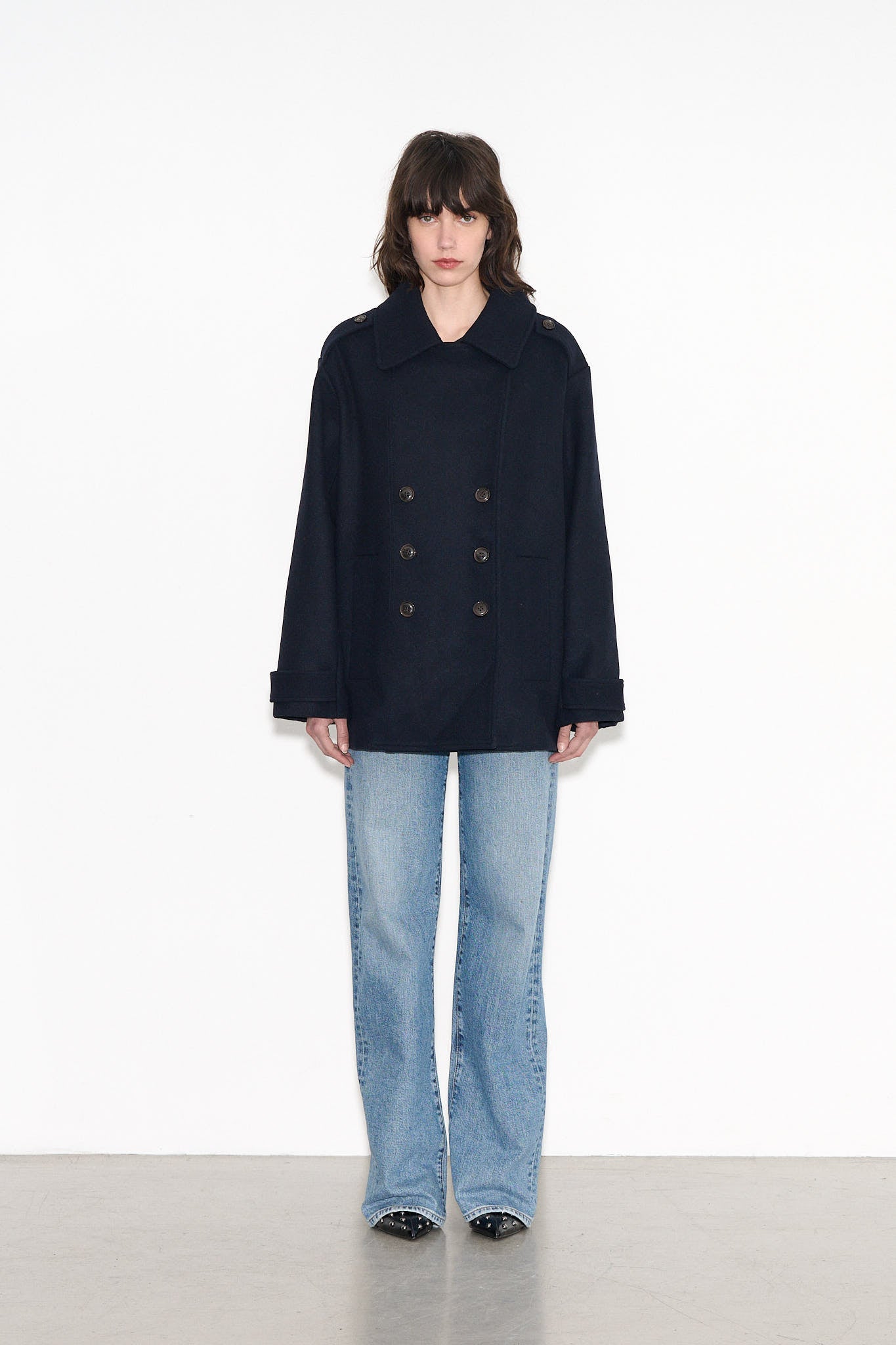 Manteau ample MARIA DARK NAVY - School Rag