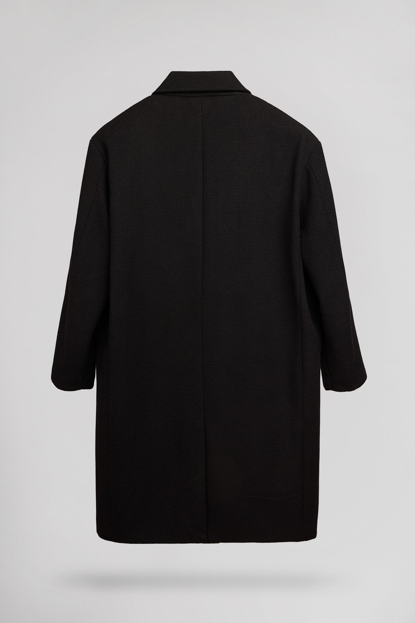 Manteau coupe entravée col tailleur MACHA NOIR - School Rag