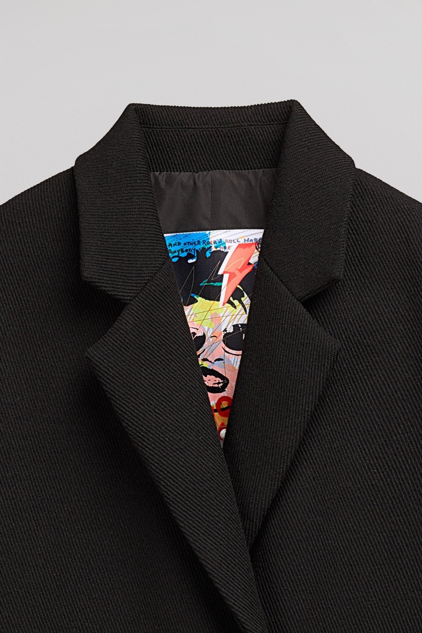 Manteau coupe entravée col tailleur MACHA NOIR - School Rag