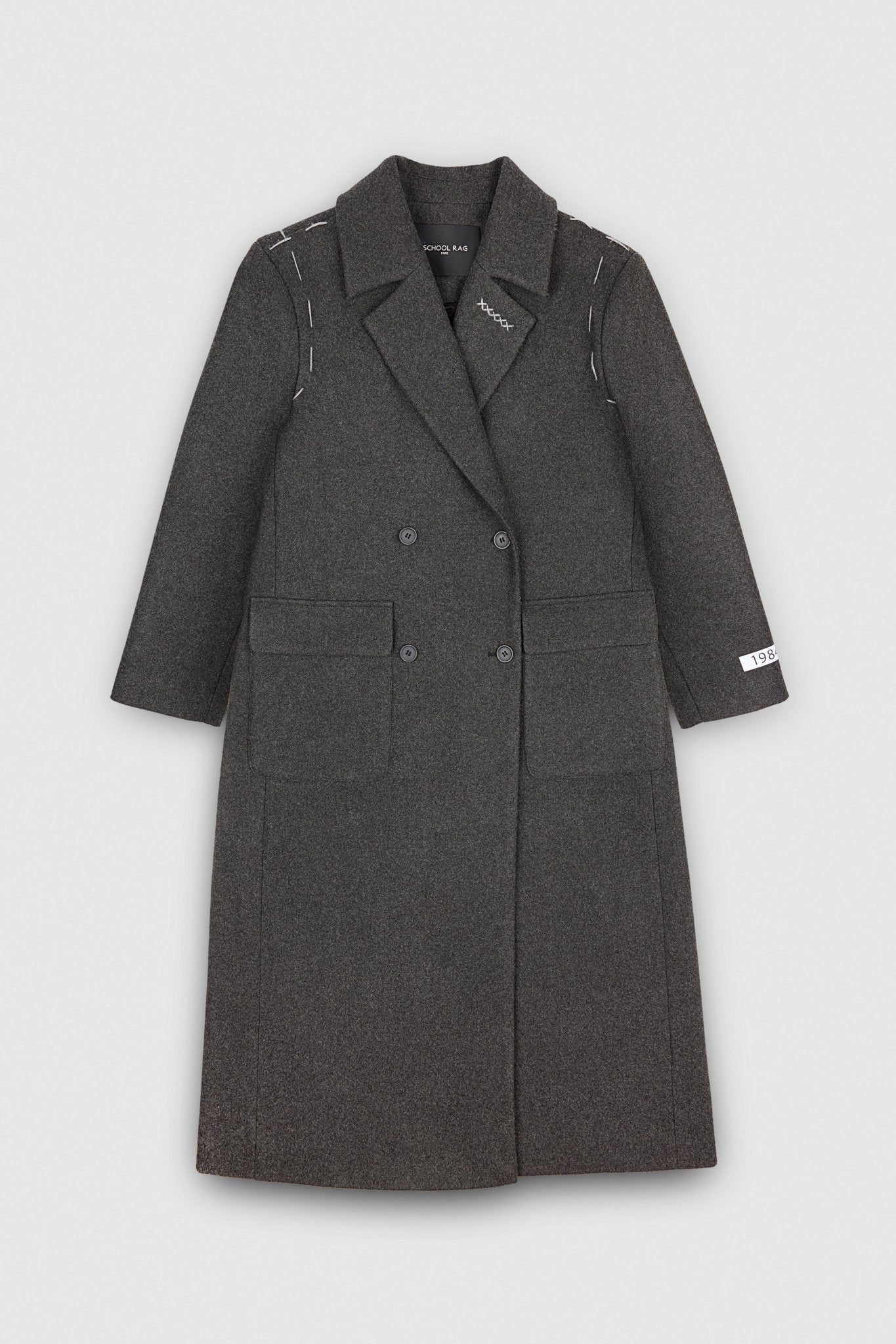 Manteau en laine mélangée MISSOURI MOROTTO ARDOISE - School Rag