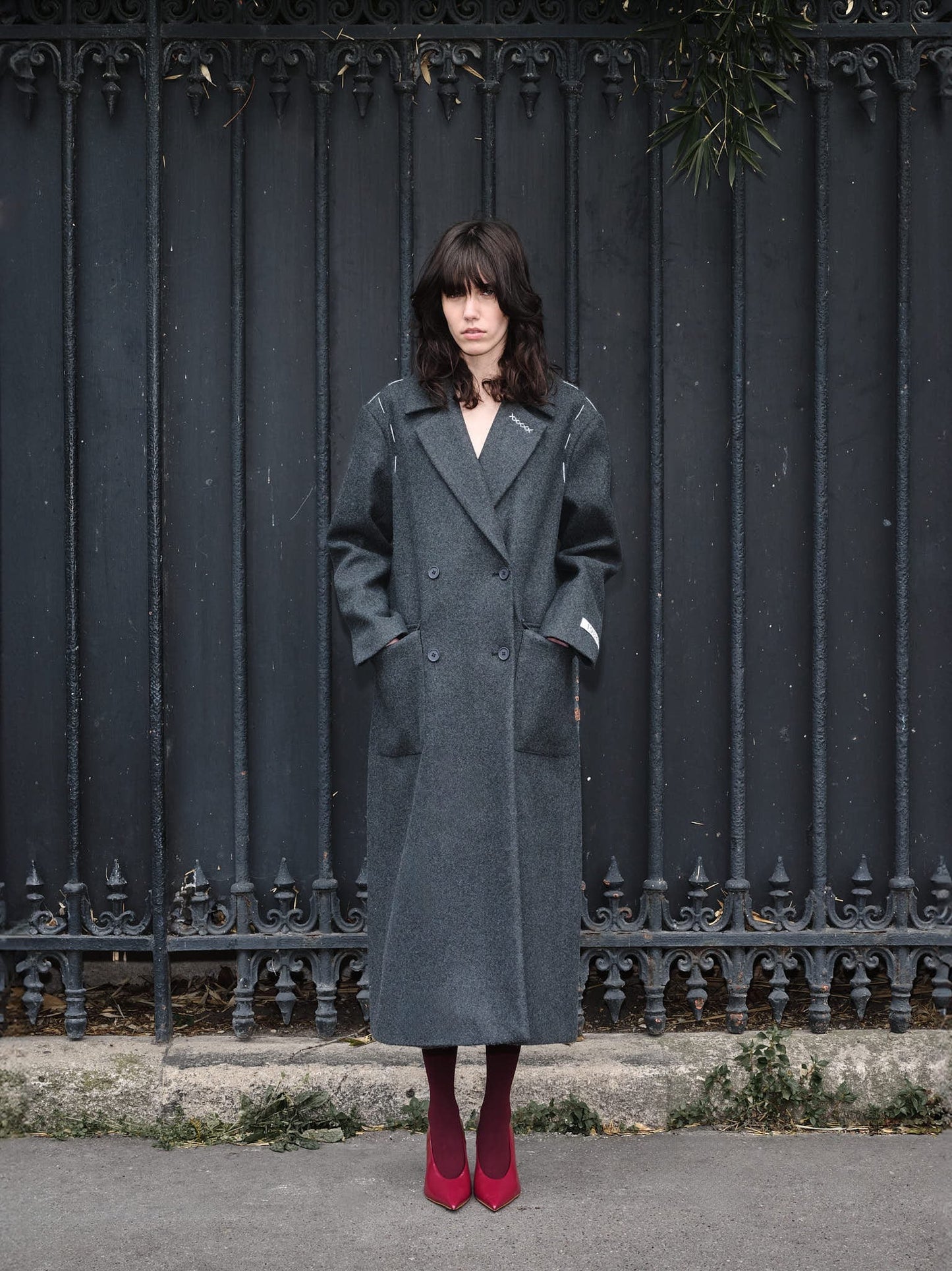 Manteau en laine mélangée MISSOURI MOROTTO ARDOISE - School Rag