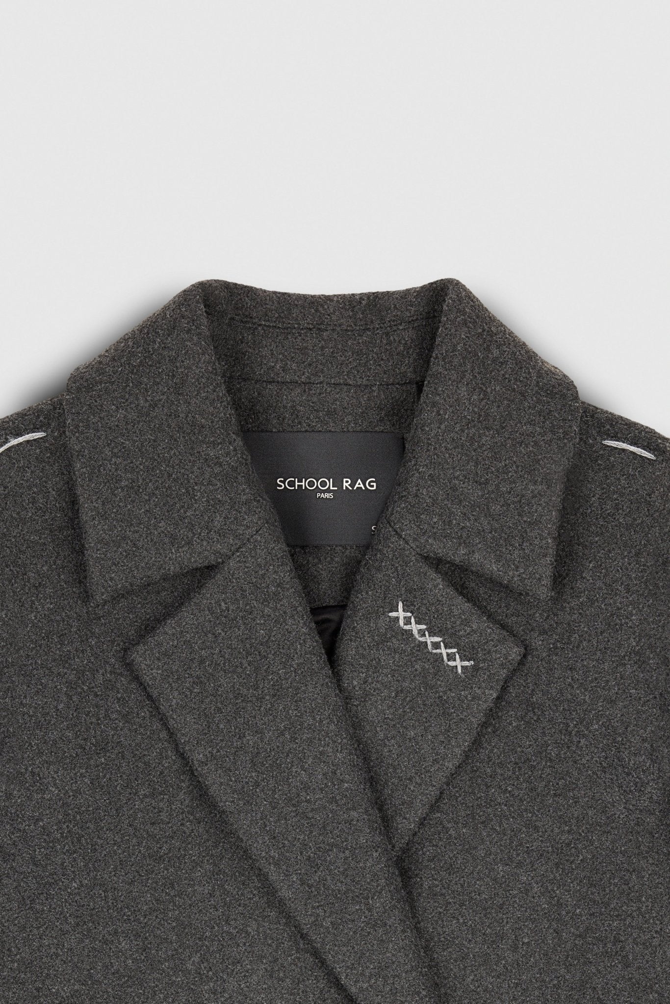 Manteau en laine mélangée MISSOURI MOROTTO ARDOISE - School Rag