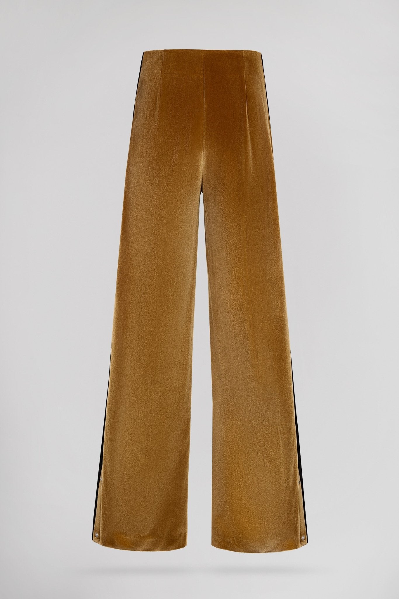 Pantalon droite taille haute PTL - HAZEL CAMEL VELVET - School Rag