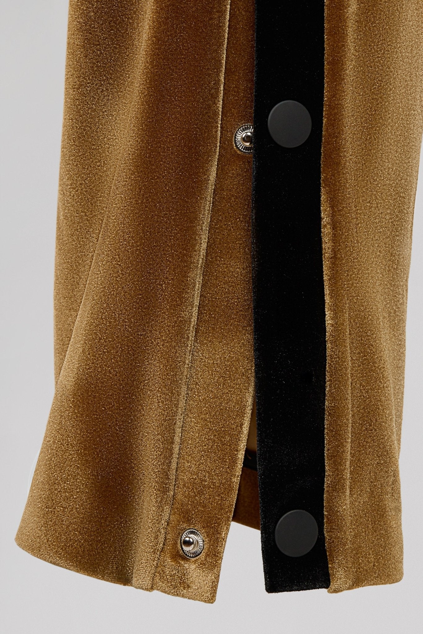 Pantalon droite taille haute PTL - HAZEL CAMEL VELVET - School Rag