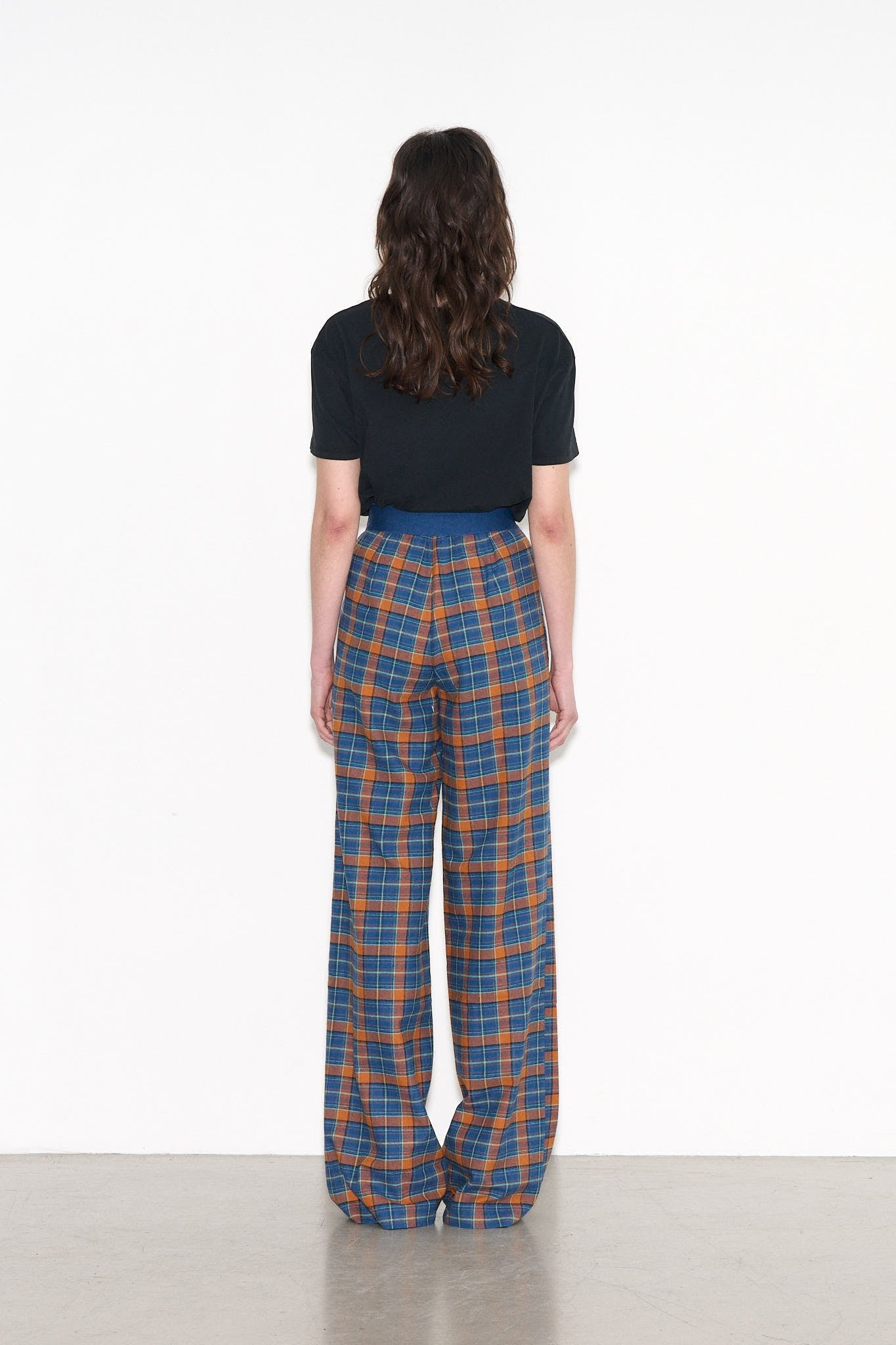 Pantalon PTL - PEPER SOFT NAVY CHECK - School Rag