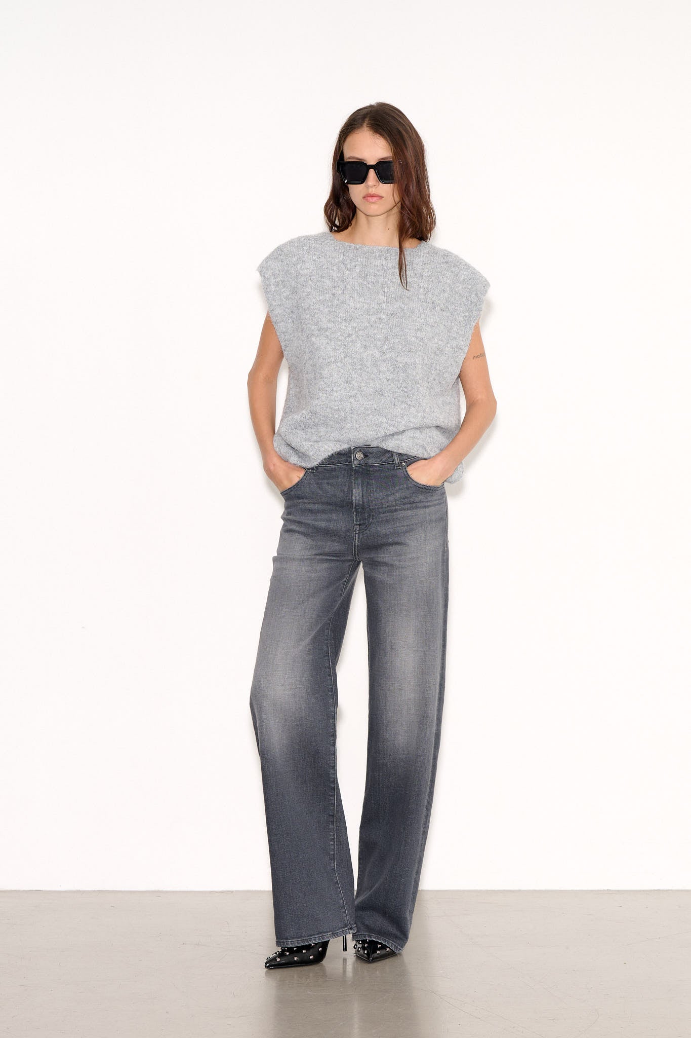 Pull ample PALLAVI GRIS CHINE - School Rag