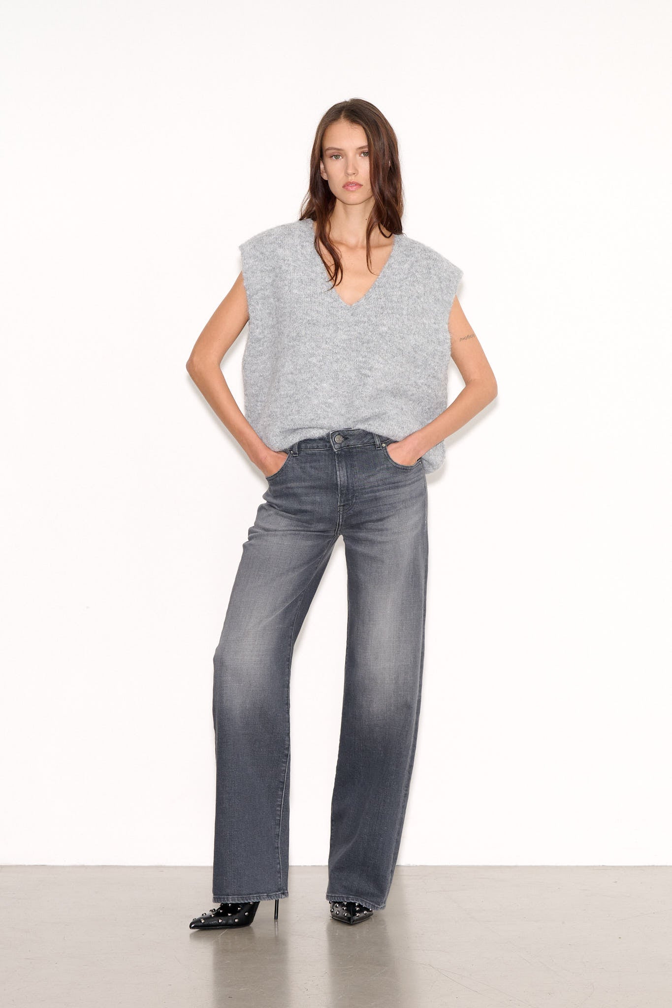 Pull ample PALLAVI GRIS CHINE - School Rag