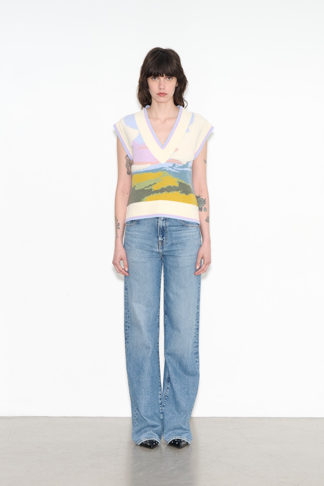 Pull confort PAT JACQUARD PAYSAGE - School Rag