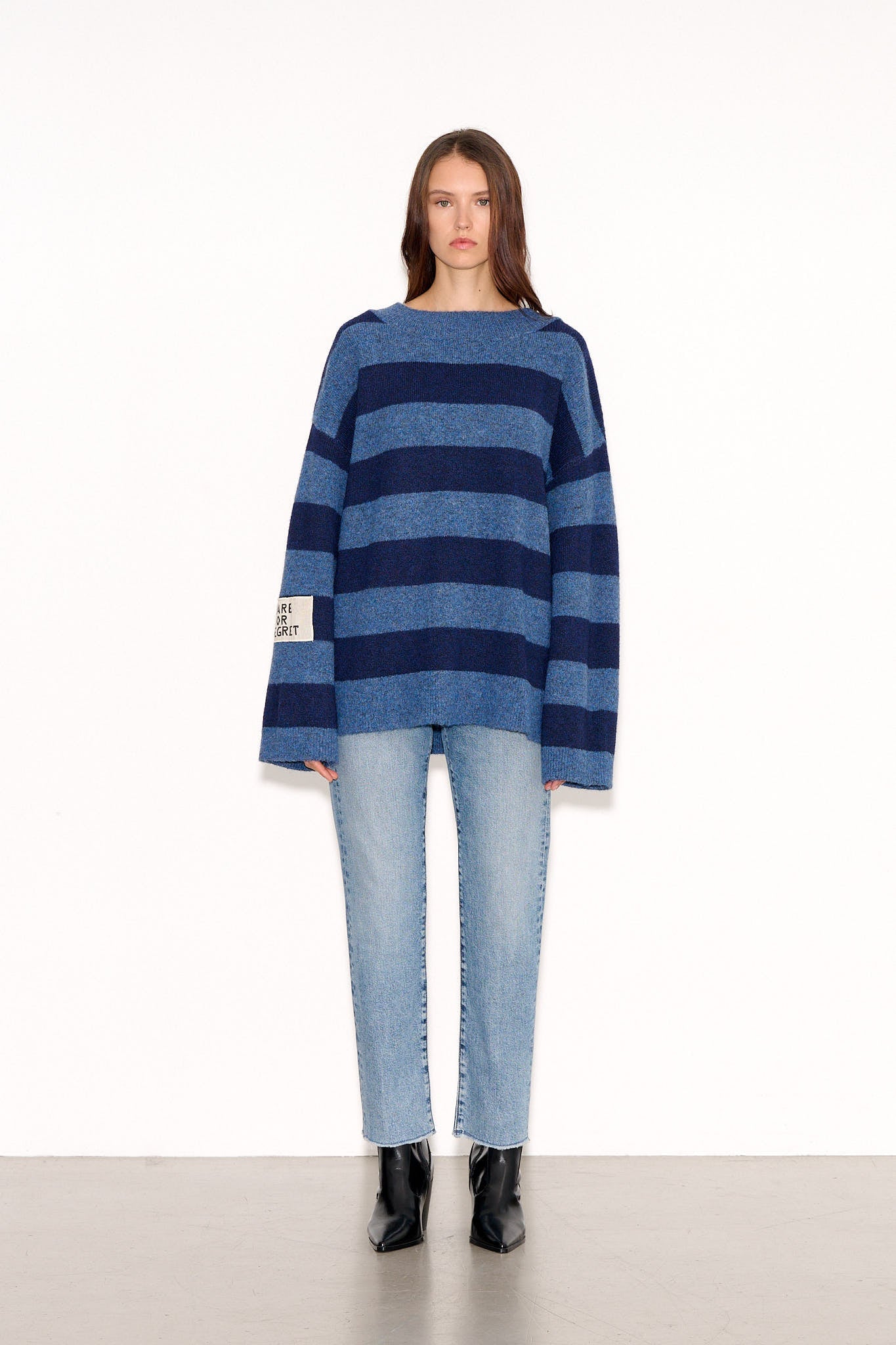 Pull oversize P - DARE NAVY & INDIGO STRIPES - School Rag