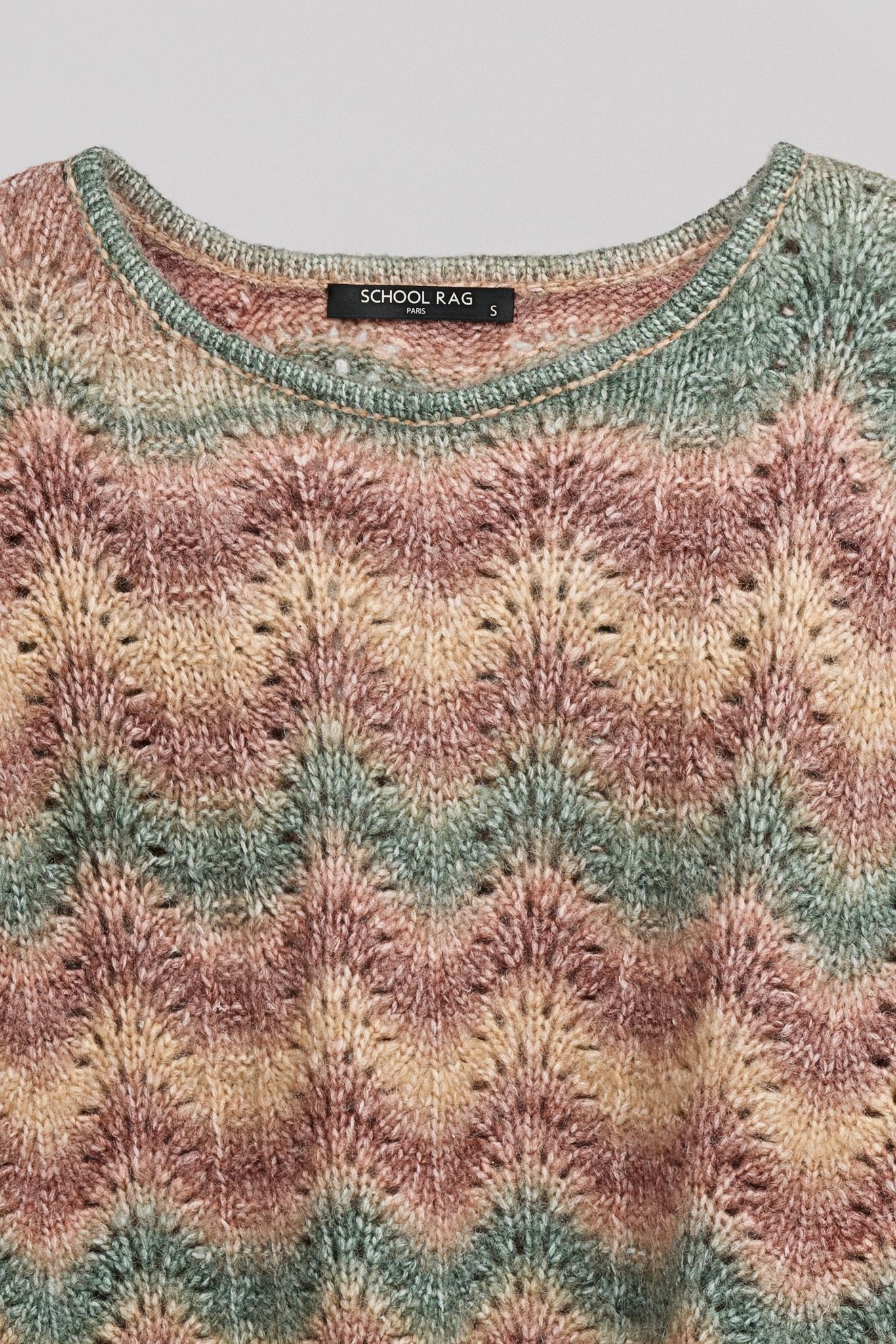 Pull oversize PALERME SHADE VIEUX ROSE - School Rag