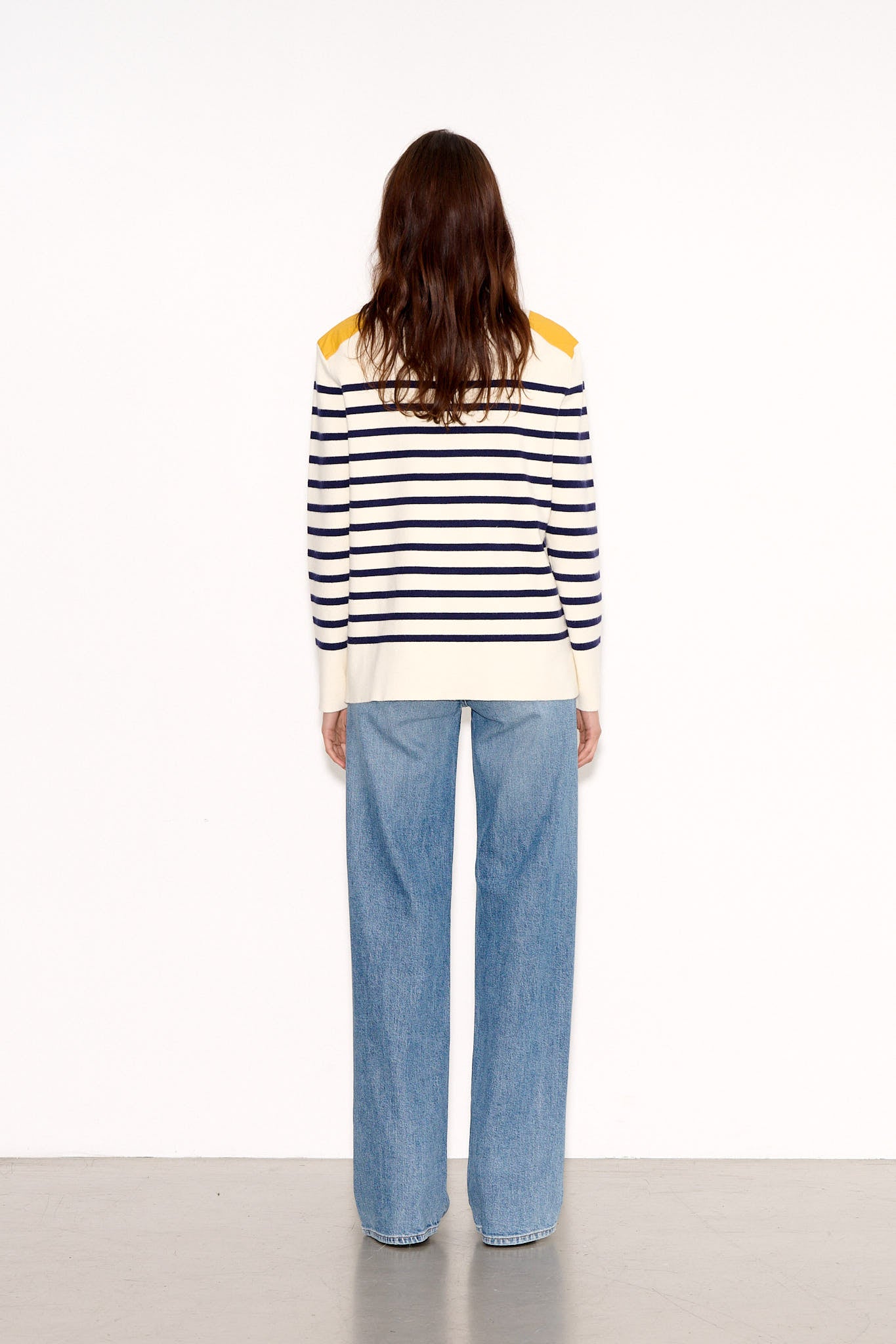 Pull P - NAUTILUS ECRU & MARINE STRIPES - School Rag