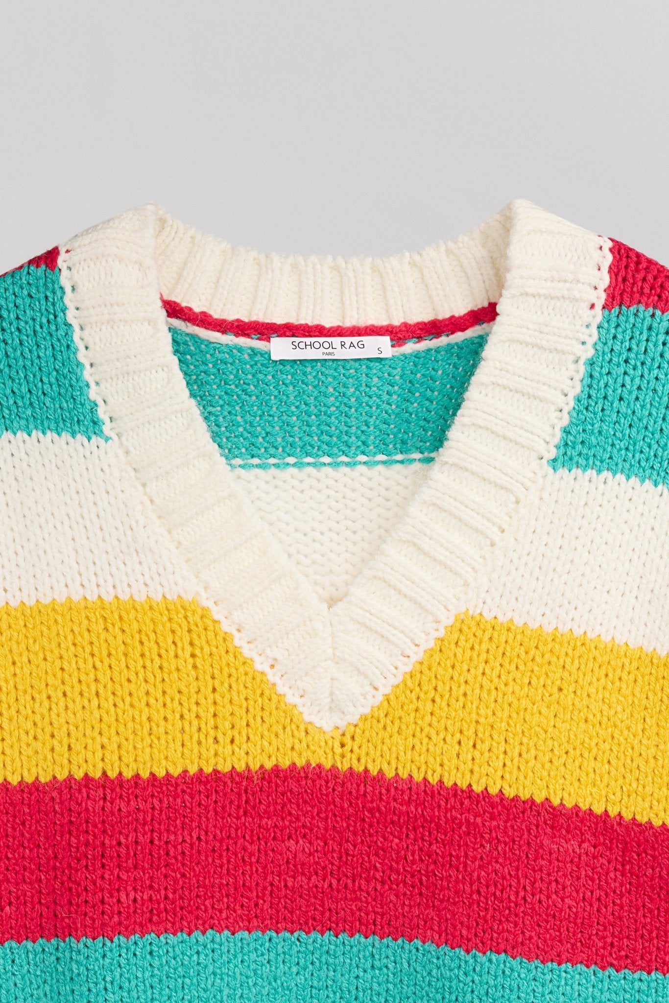 Pull P - RAFA BLANC / JAUNE - School Rag
