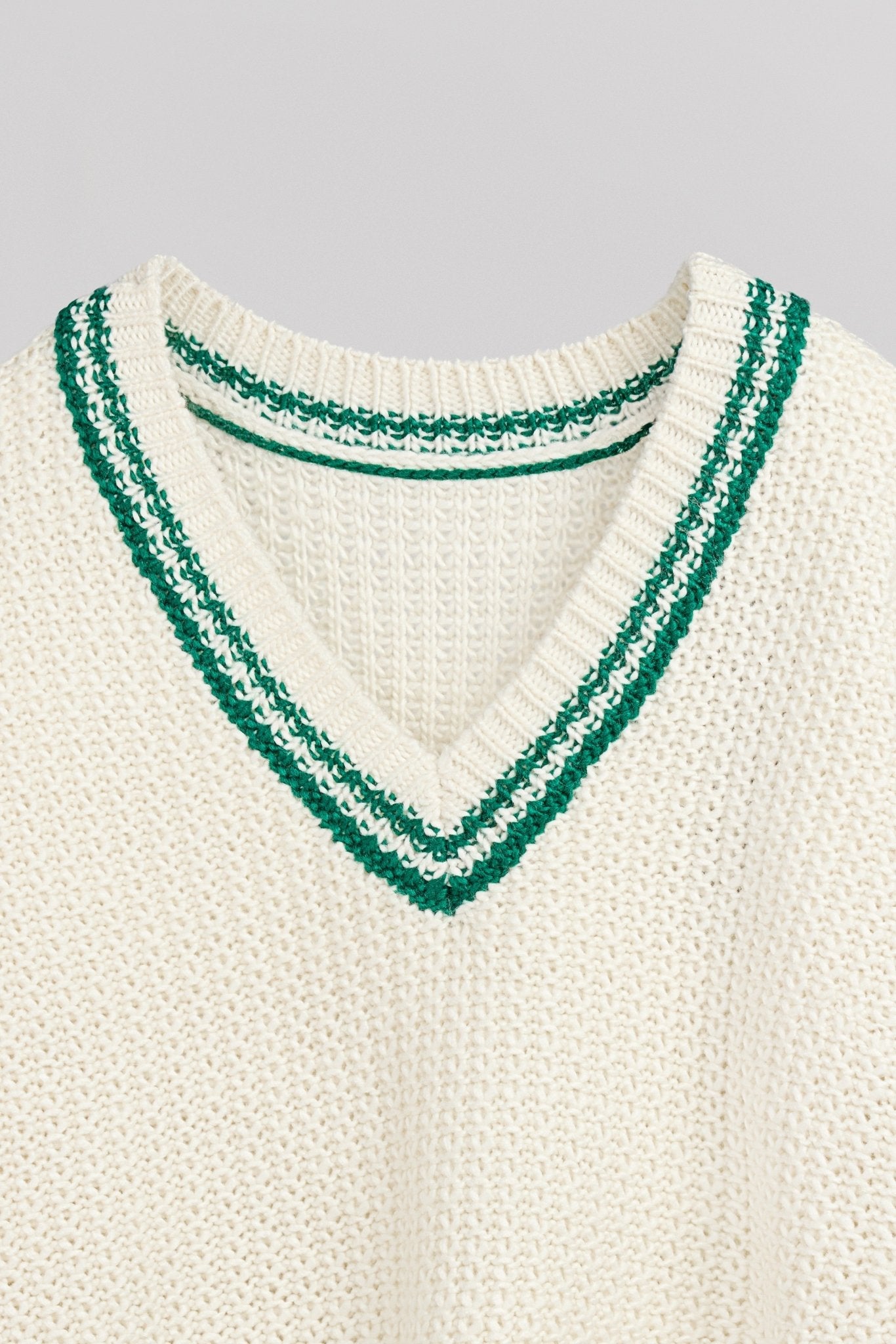 Pull style universitaire P - GOTHY STRIPES ÉCRU - School Rag