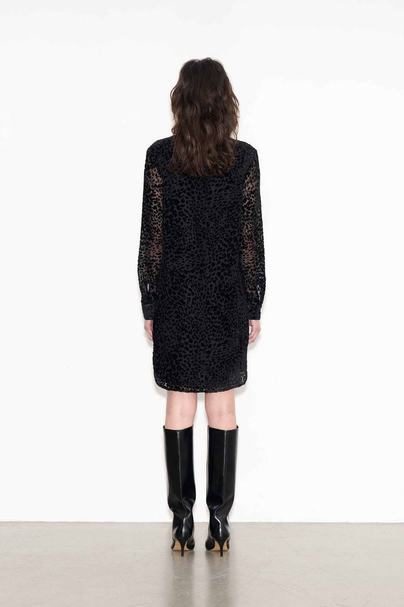 Robe chemise motif panthère R - VELVET NOIR - School Rag