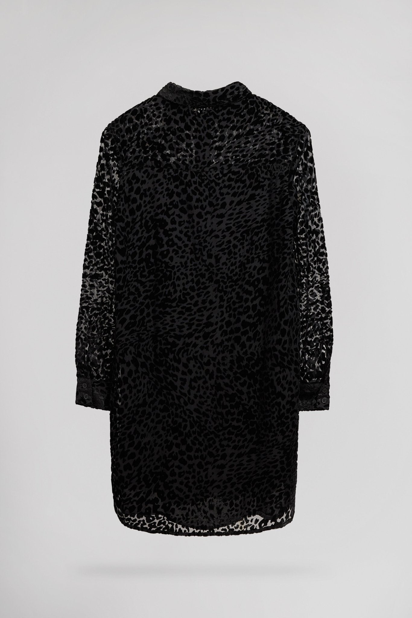 Robe chemise motif panthère R - VELVET NOIR - School Rag