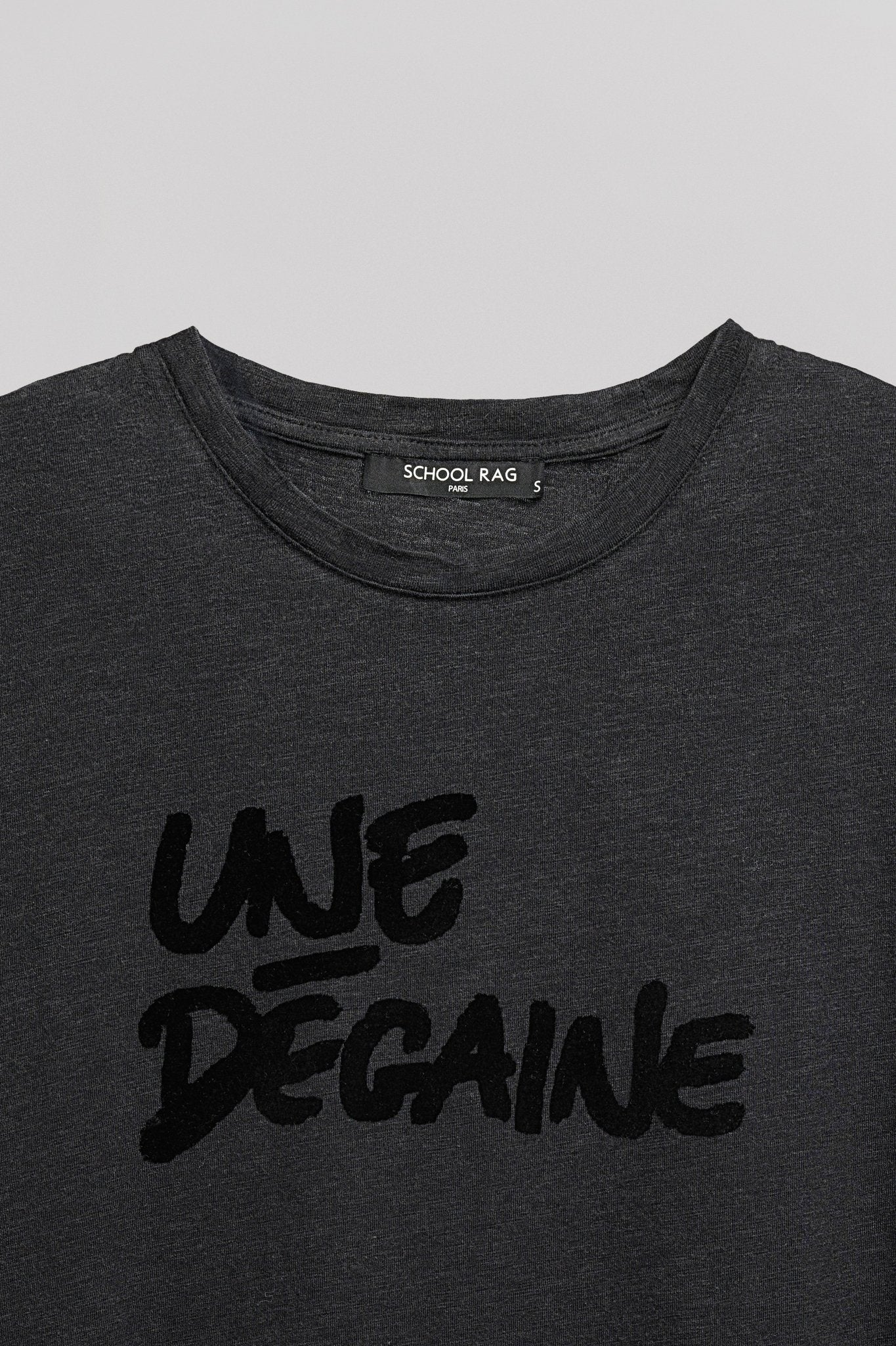T-shirt casual T - DEGAINE DARK GREY - School Rag