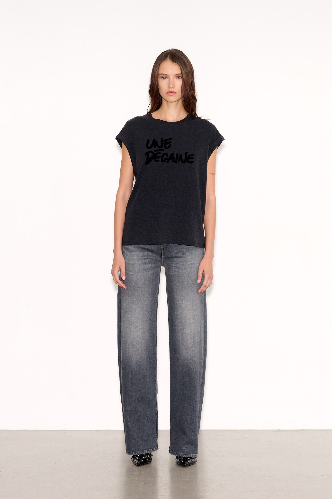 T-shirt casual T - DEGAINE DARK GREY - School Rag