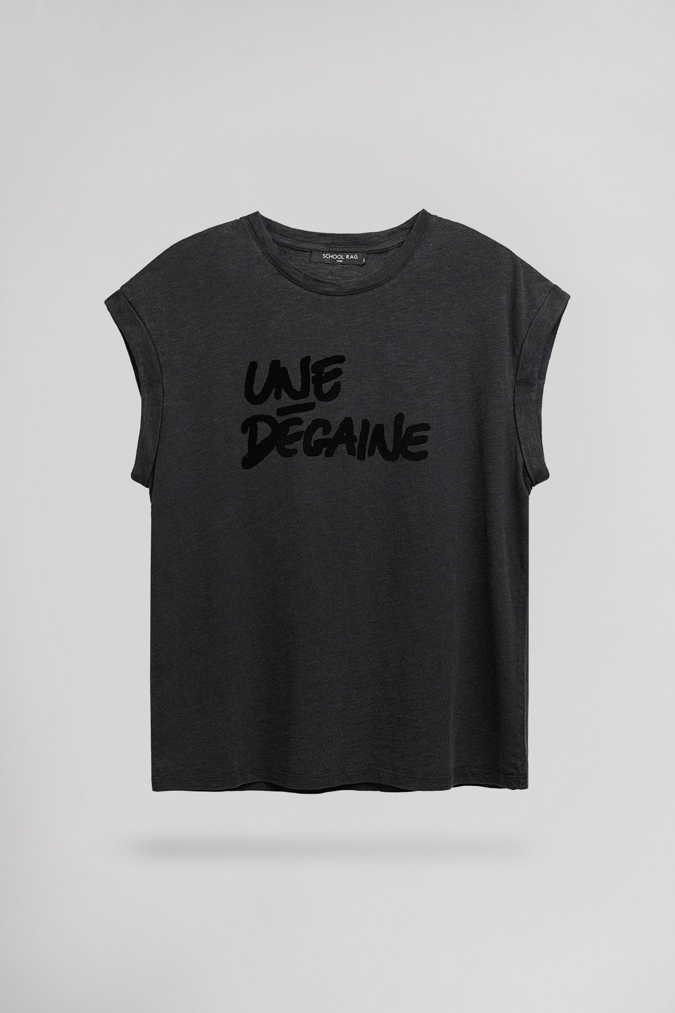 T-shirt casual T - DEGAINE DARK GREY - School Rag