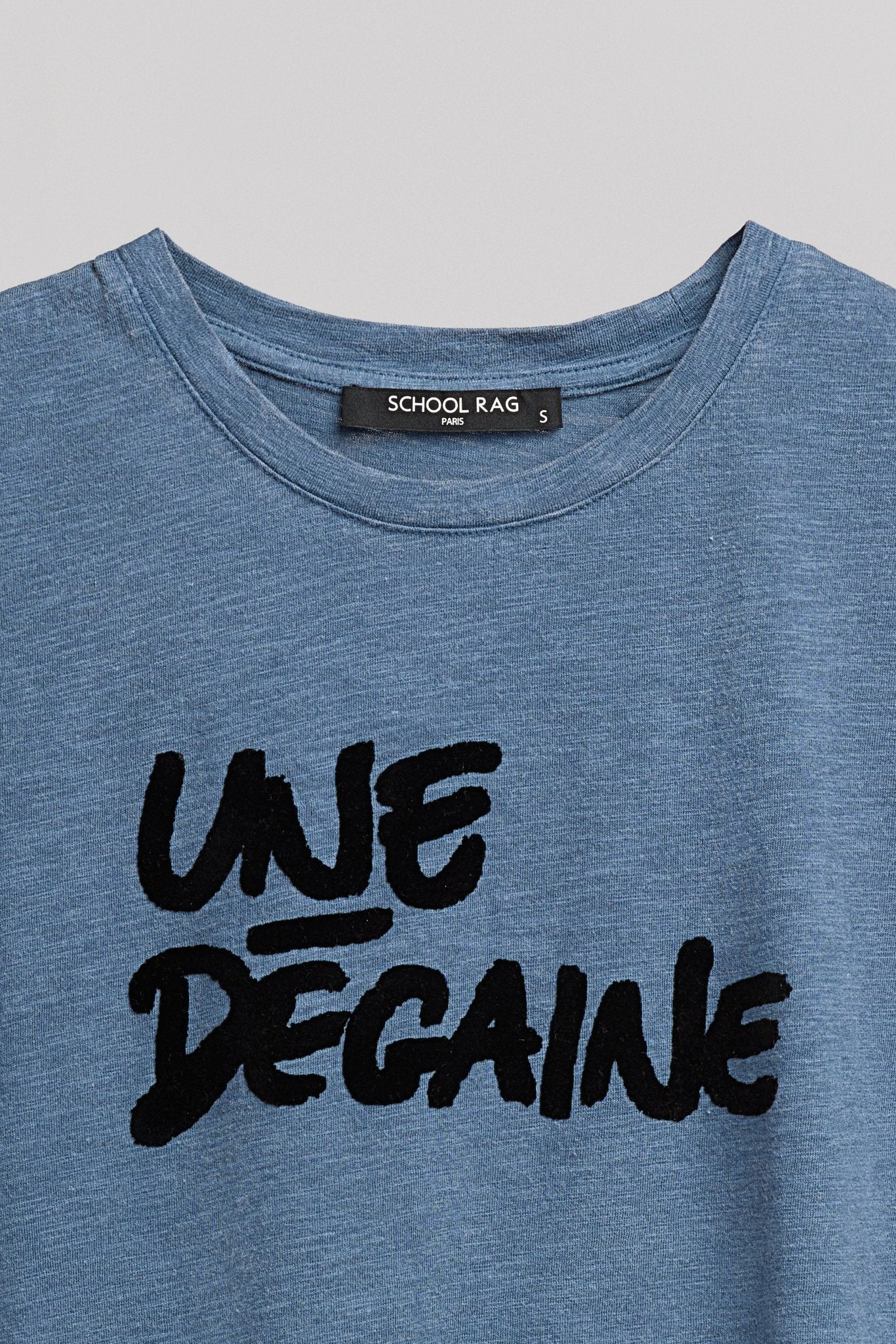 T-shirt casual T - DEGAINE WORKING BLUE - School Rag