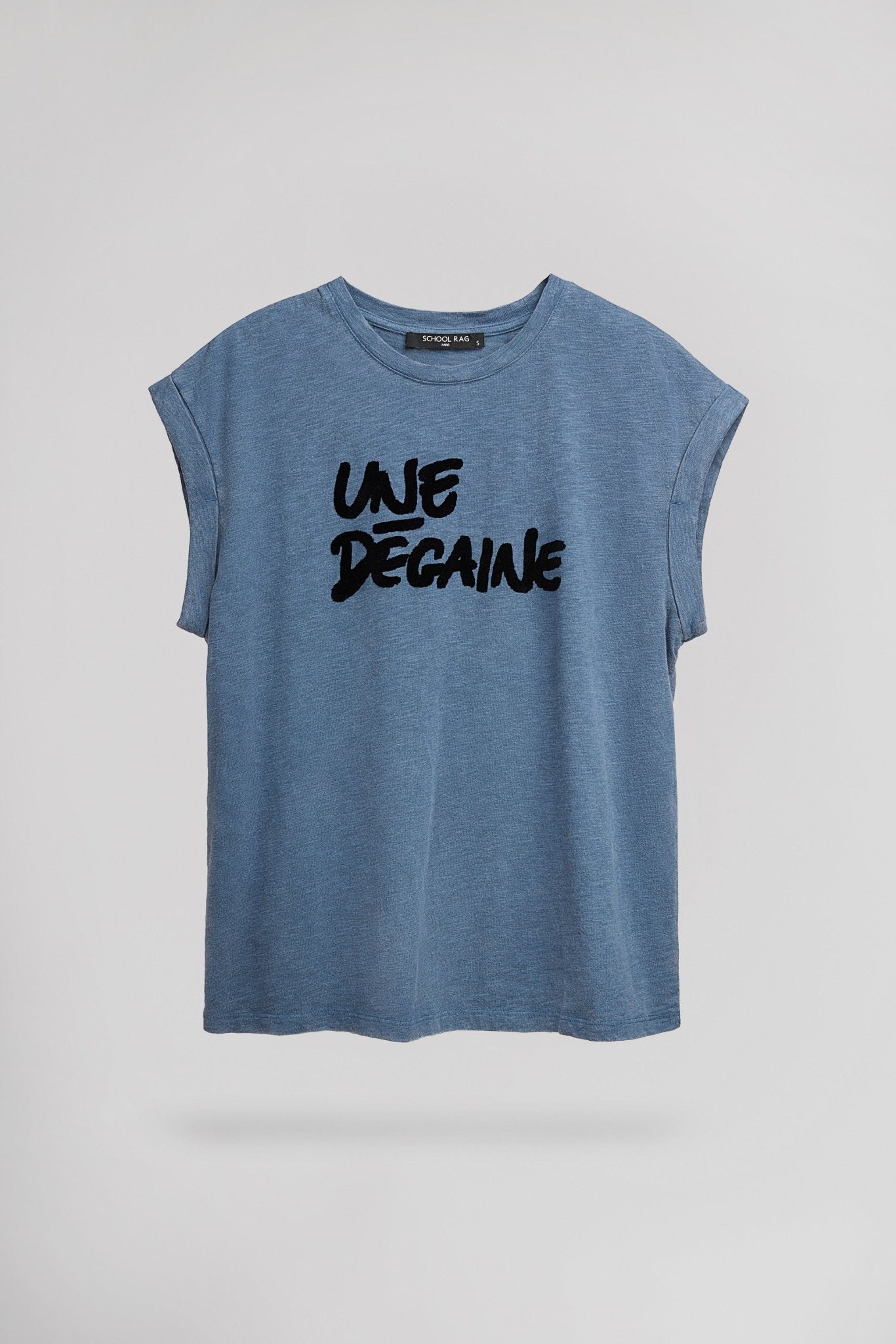 T-shirt casual T - DEGAINE WORKING BLUE - School Rag