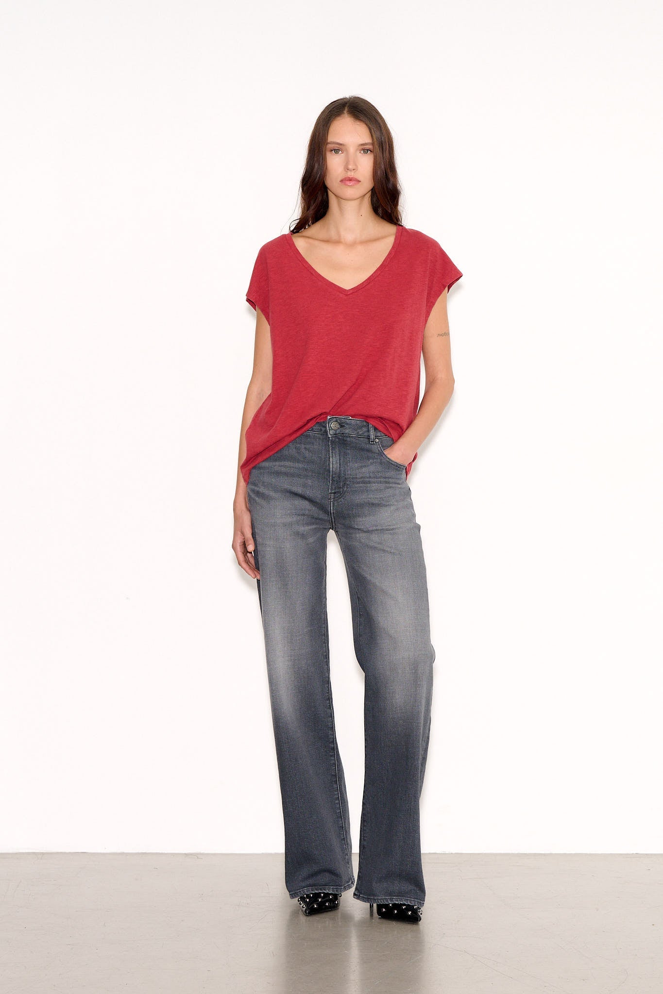 T-shirt casual T - SUMMER BORDEAUX - School Rag