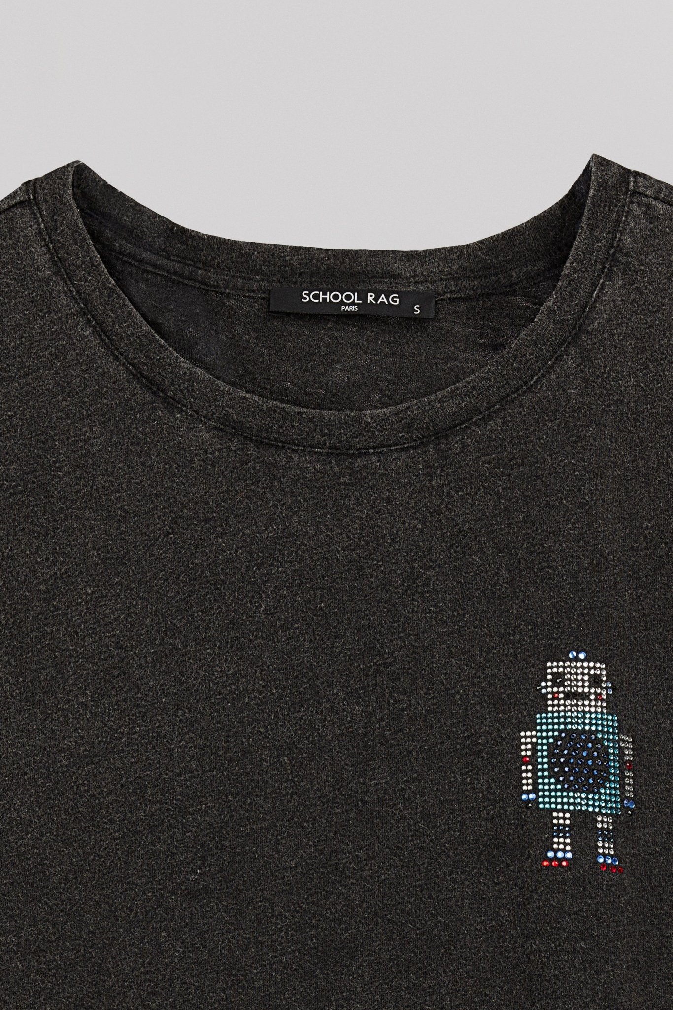 T-shirt délavé vintage TESS ROBOT - School Rag