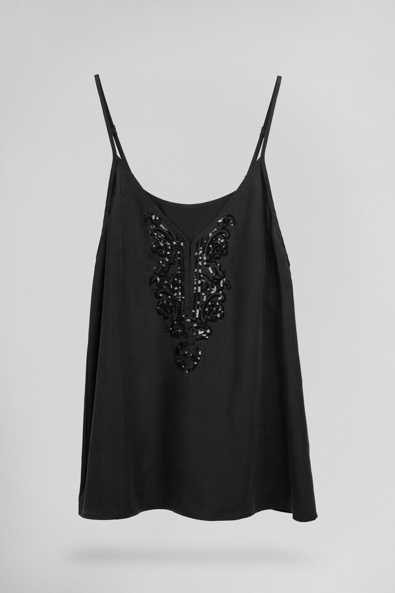 Top décolleté V ajusté T - LALLY NOIR - School Rag