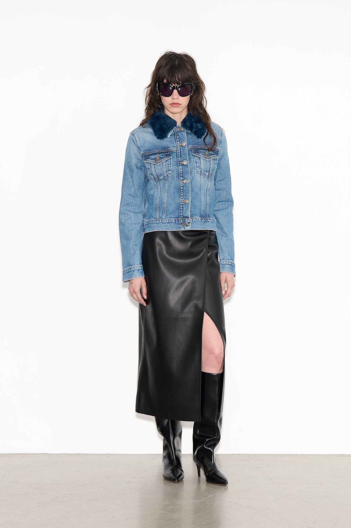 Blouson col détachable BEWORK HIGH BLU VINTAGE/INDIGO - School Rag