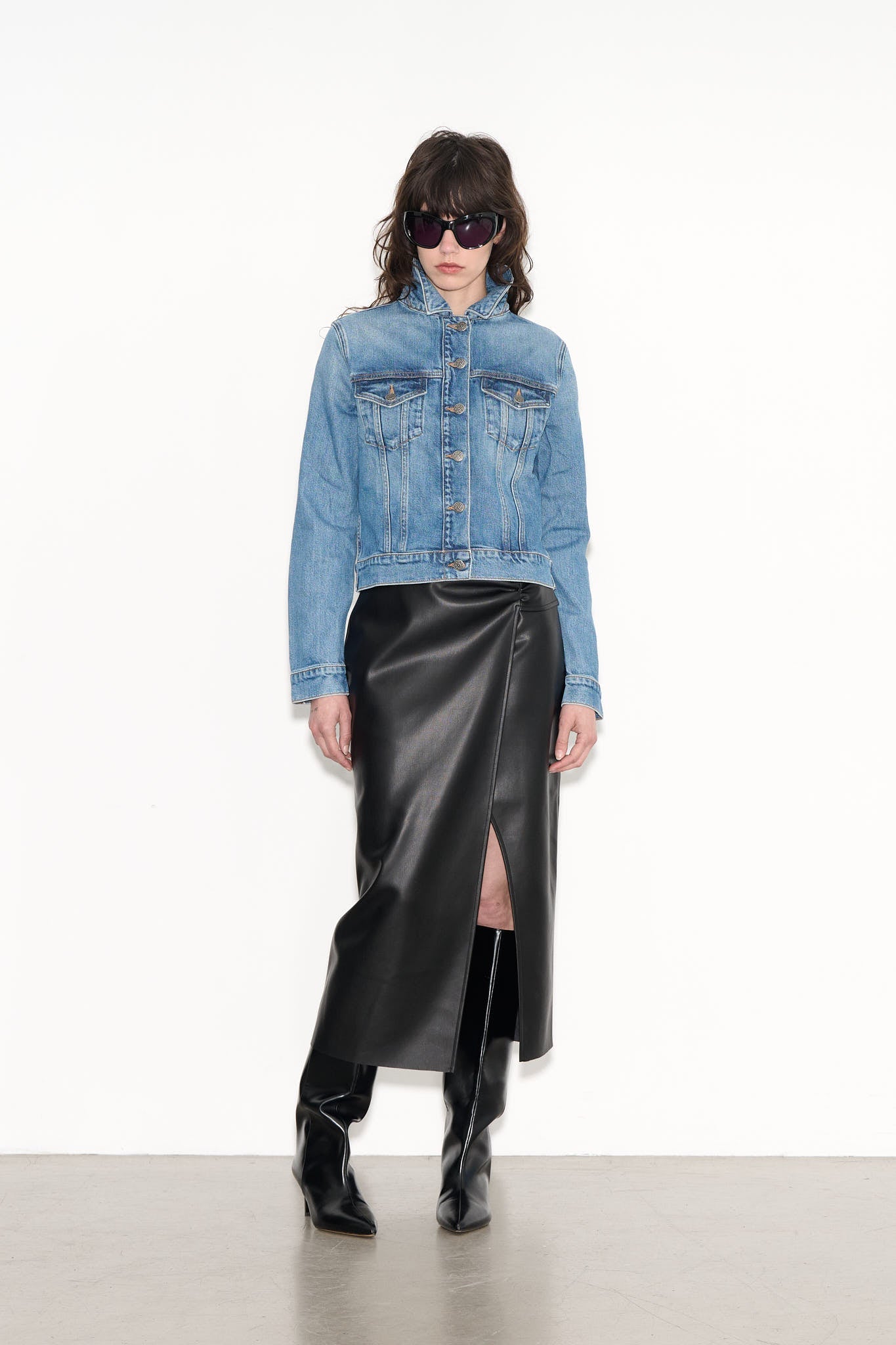 Blouson col détachable BEWORK HIGH BLU VINTAGE/INDIGO - School Rag