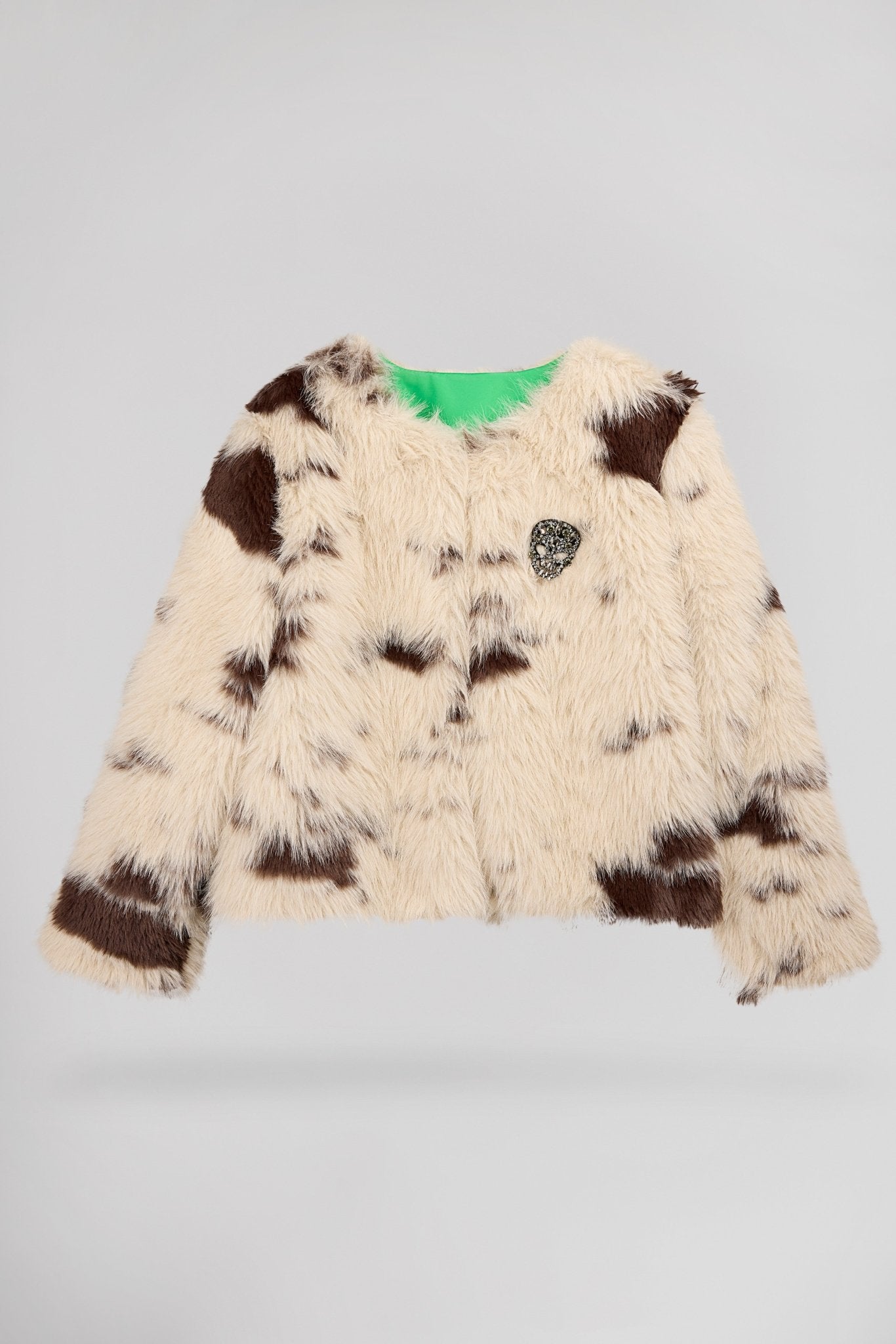Blouson en fausse fourrure motif vache KAHSHA - School Rag