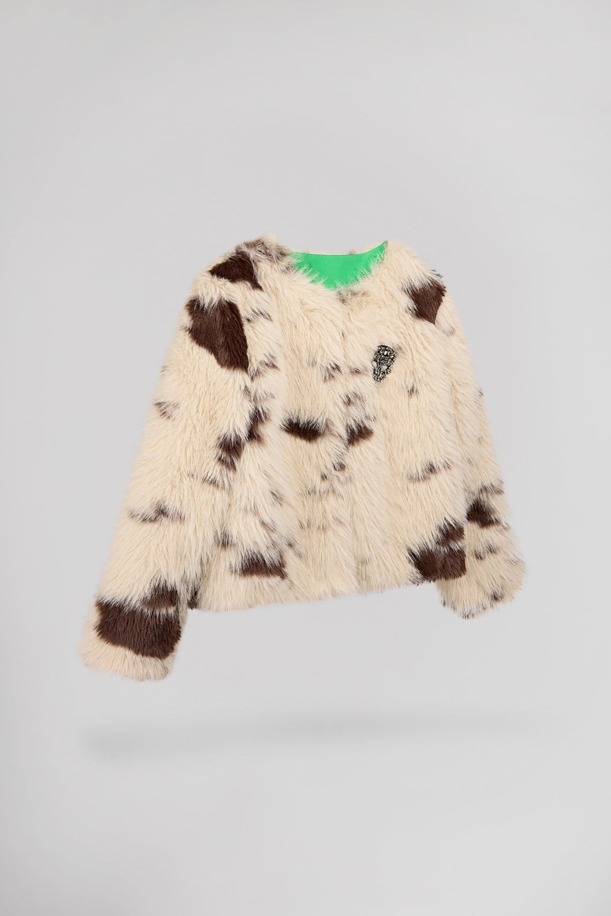 Blouson en fausse fourrure motif vache KAHSHA - School Rag