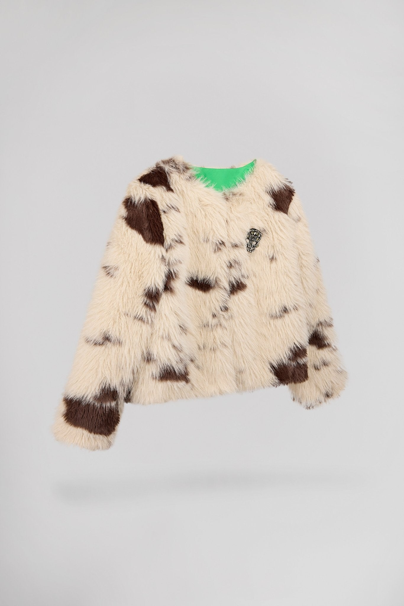 Blouson en fausse fourrure motif vache KAHSHA - School Rag