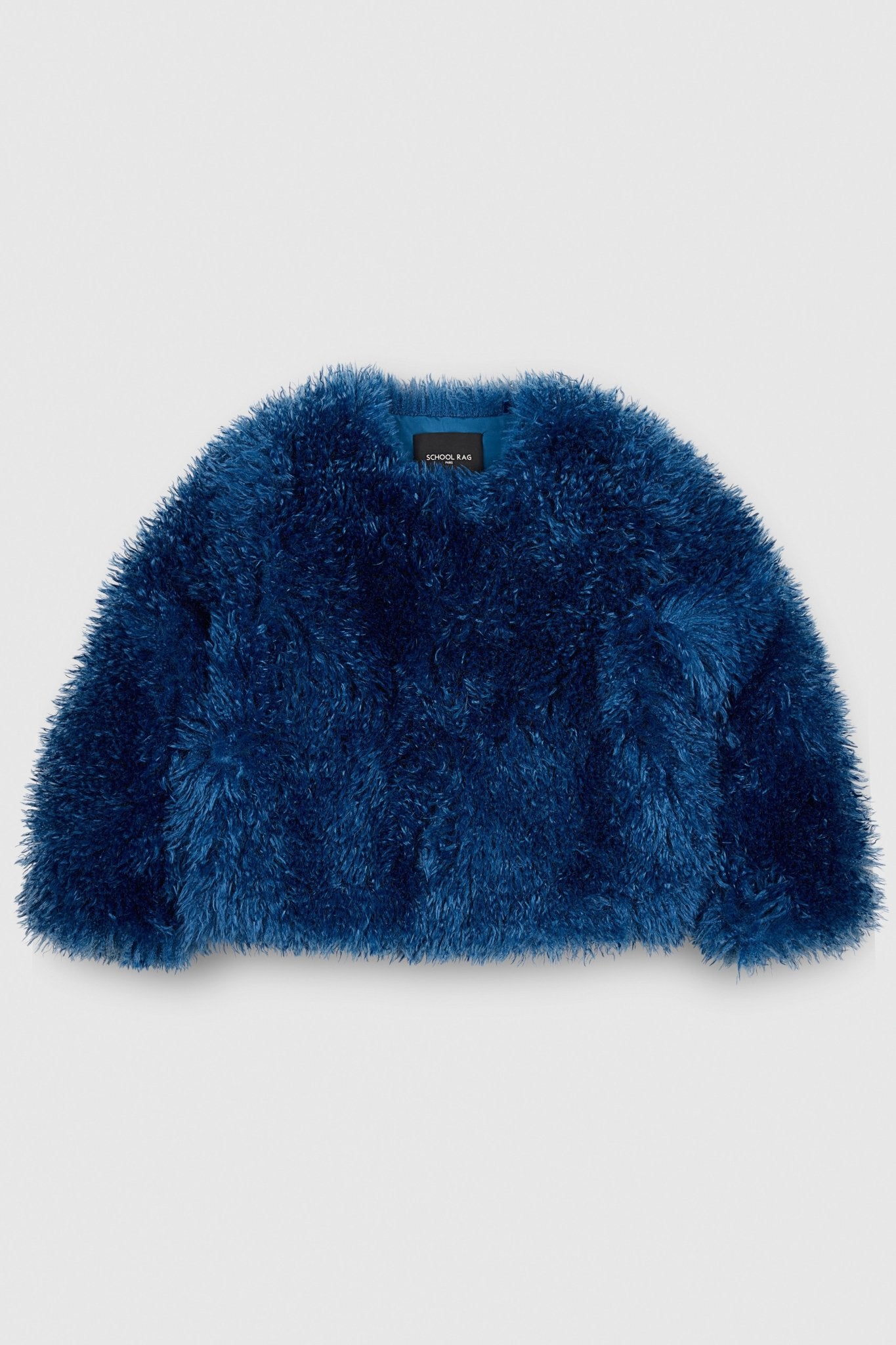Blouson fourrure BUFFY VINTAGE BLUE - School Rag