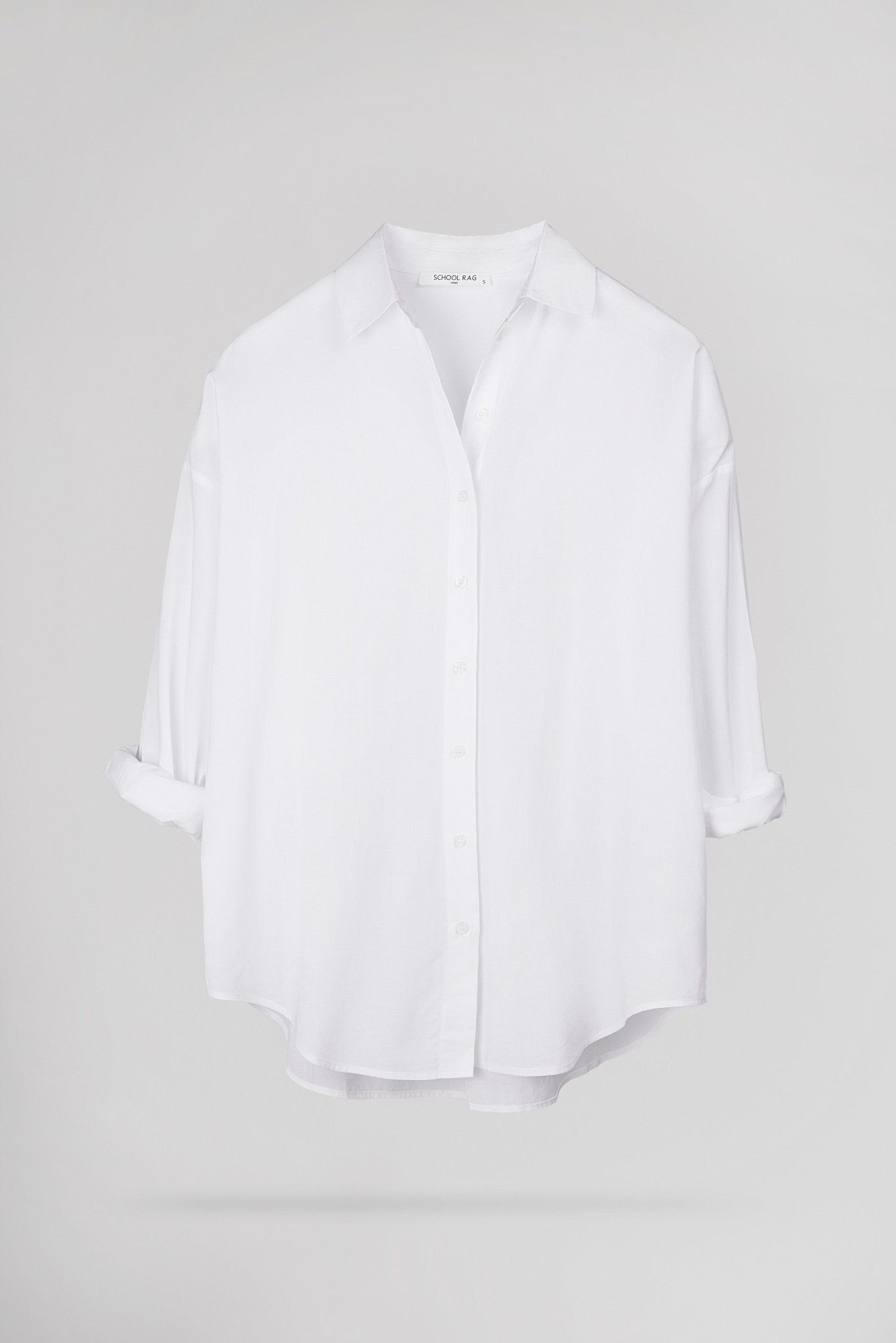Chemise ample COURTNEY POPCOT BLANC - School Rag